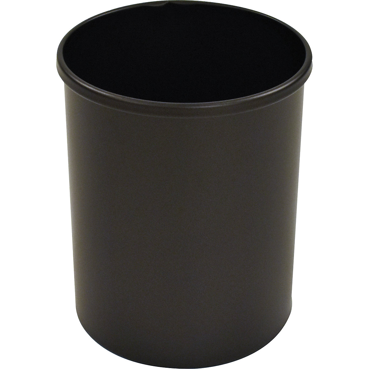 Prullenbak, staal, rond, inhoud 15 l, h x Ø = 309 x 255 mm, zwart, vanaf 3 stuks-2