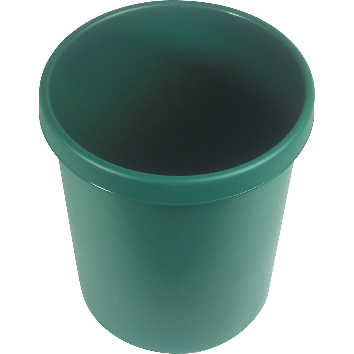 helit – Prullenbak van kunststof, inhoud 18 l, h x Ø = 320 x 310 mm, groen, VE = 6 stuks