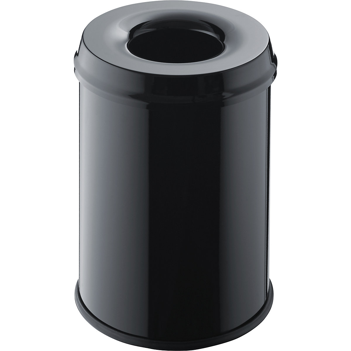 Veiligheidsafvalbak – helit, inhoud 15 l, h x Ø = 335 x 260 mm, zwart, VE = 2 stuks-2