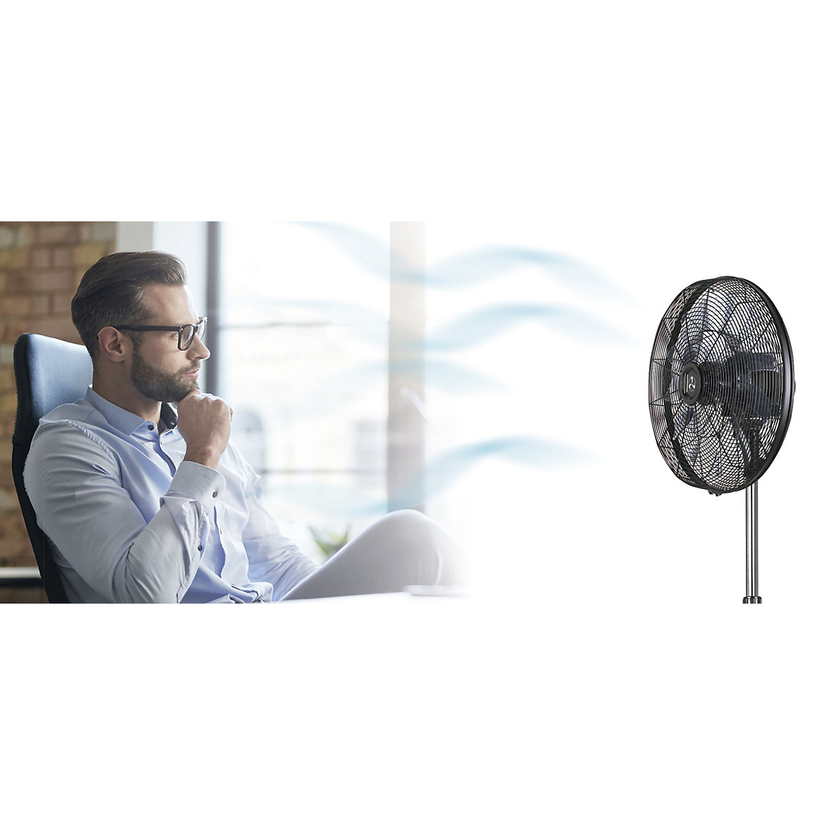 Airos Eco Silent pedestal fan (Product illustration 2)-1