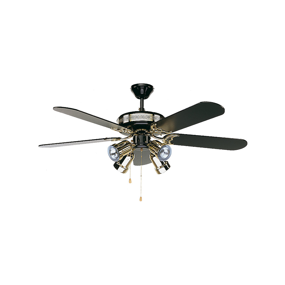 BLACK MAGIC ceiling fan, rotor blade Ø 1320 mm, with lamp-1