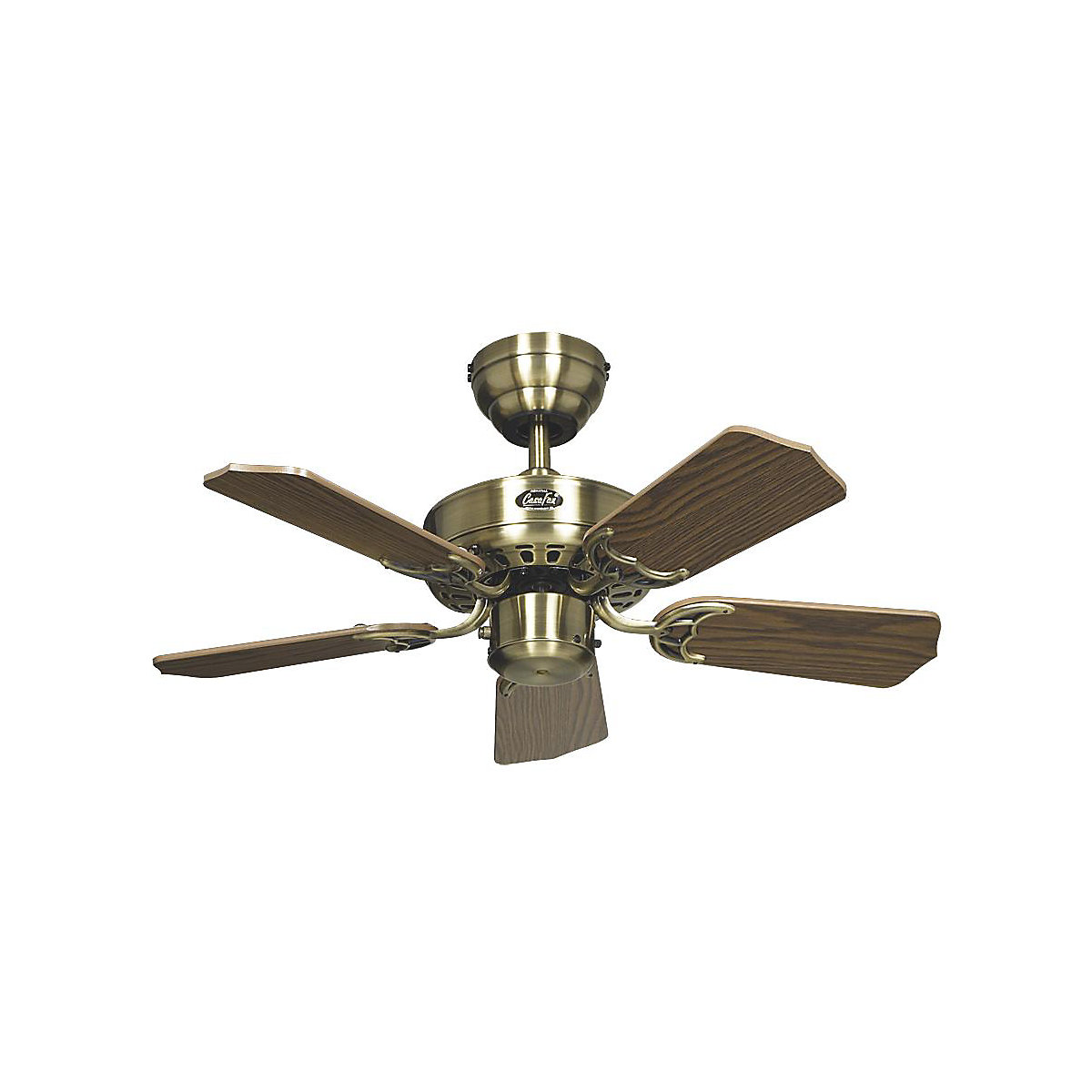 CLASSIC ROYAL ceiling fan, rotor blade Ø 750 mm, antique oak / antique brass-3