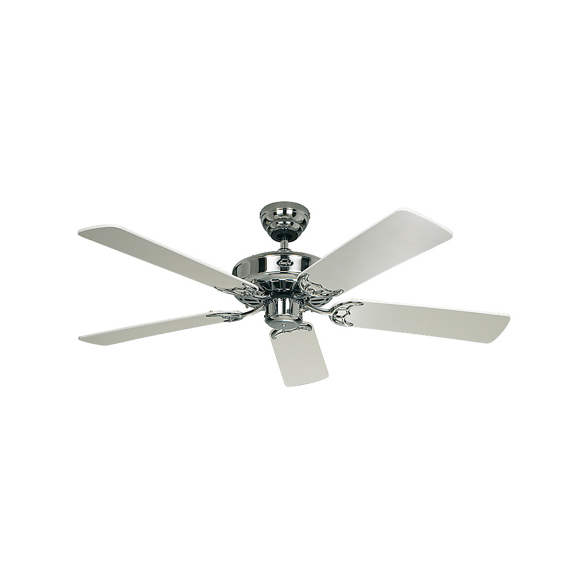 CLASSIC ROYAL ceiling fan, rotor blade Ø 1320 mm, painted white / polished chrome-4