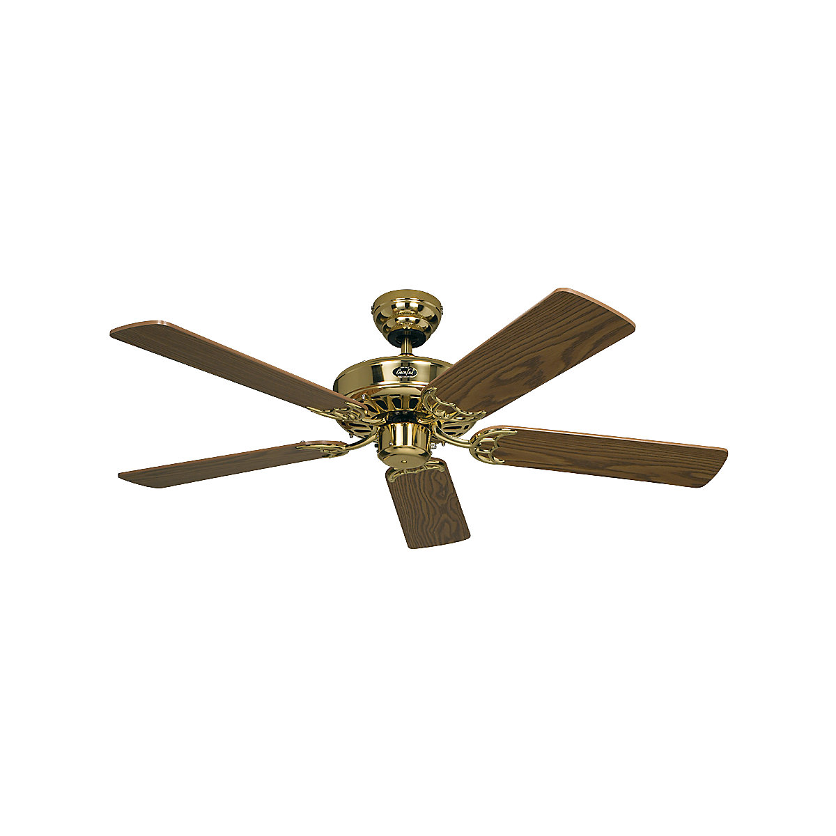 CLASSIC ROYAL ceiling fan, rotor blade Ø 1320 mm, antique oak / polished brass-3