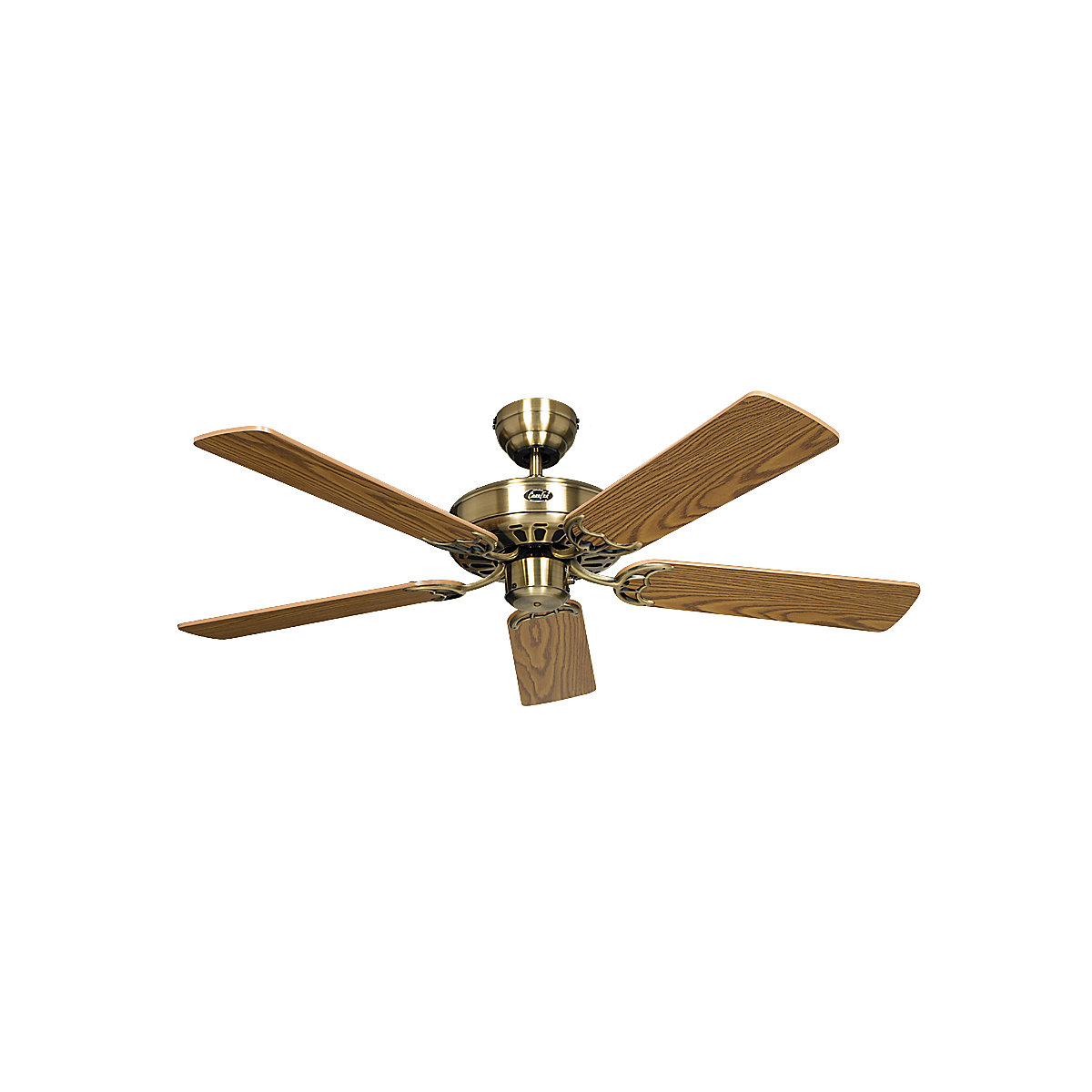 CLASSIC ROYAL ceiling fan, rotor blade Ø 1030 mm, antique oak / antique brass-2