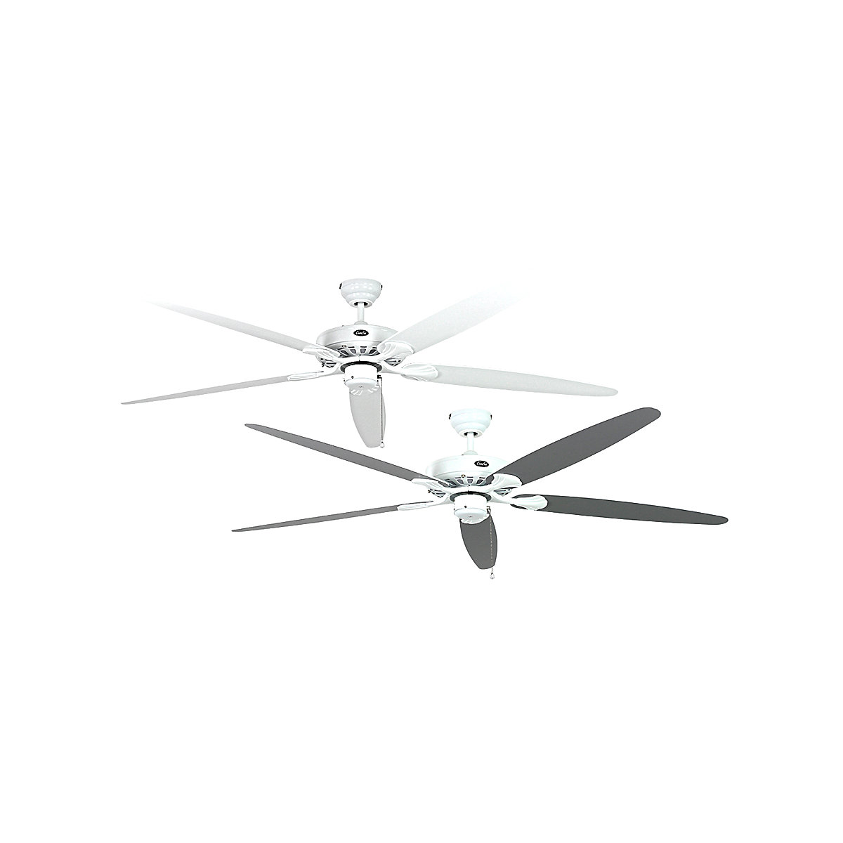 CLASSIC ROYAL ceiling fan, rotor blade Ø 1800 mm, painted white / painted light grey-3