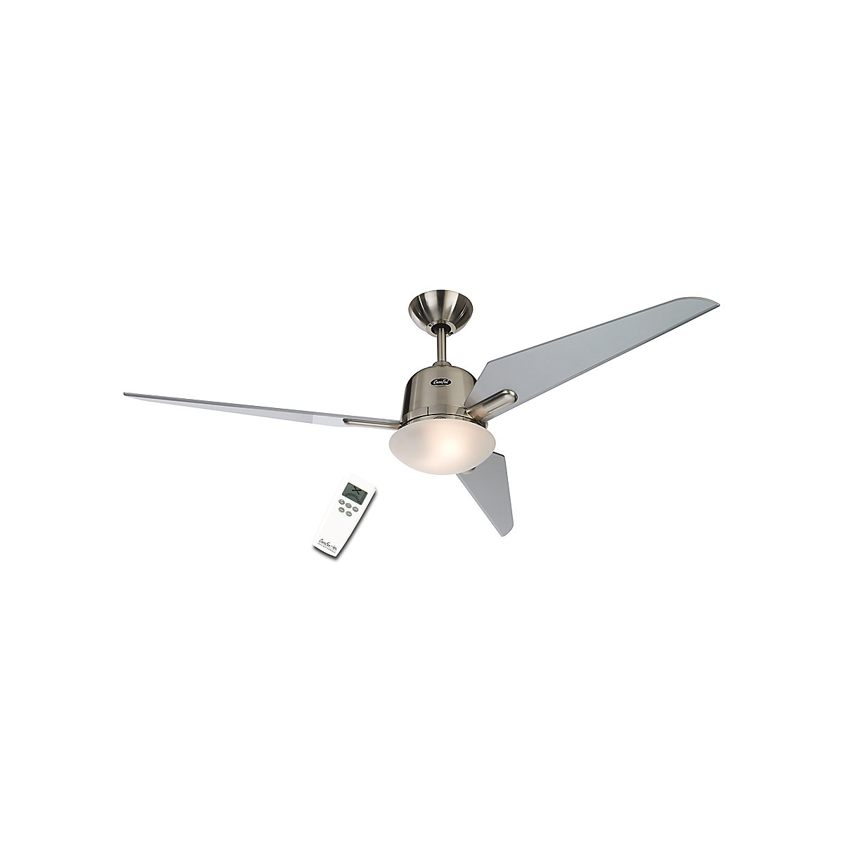 ECO AVIATOS ceiling fan, rotor blade Ø 1320 mm, painted aluminium silver / brushed chrome-2