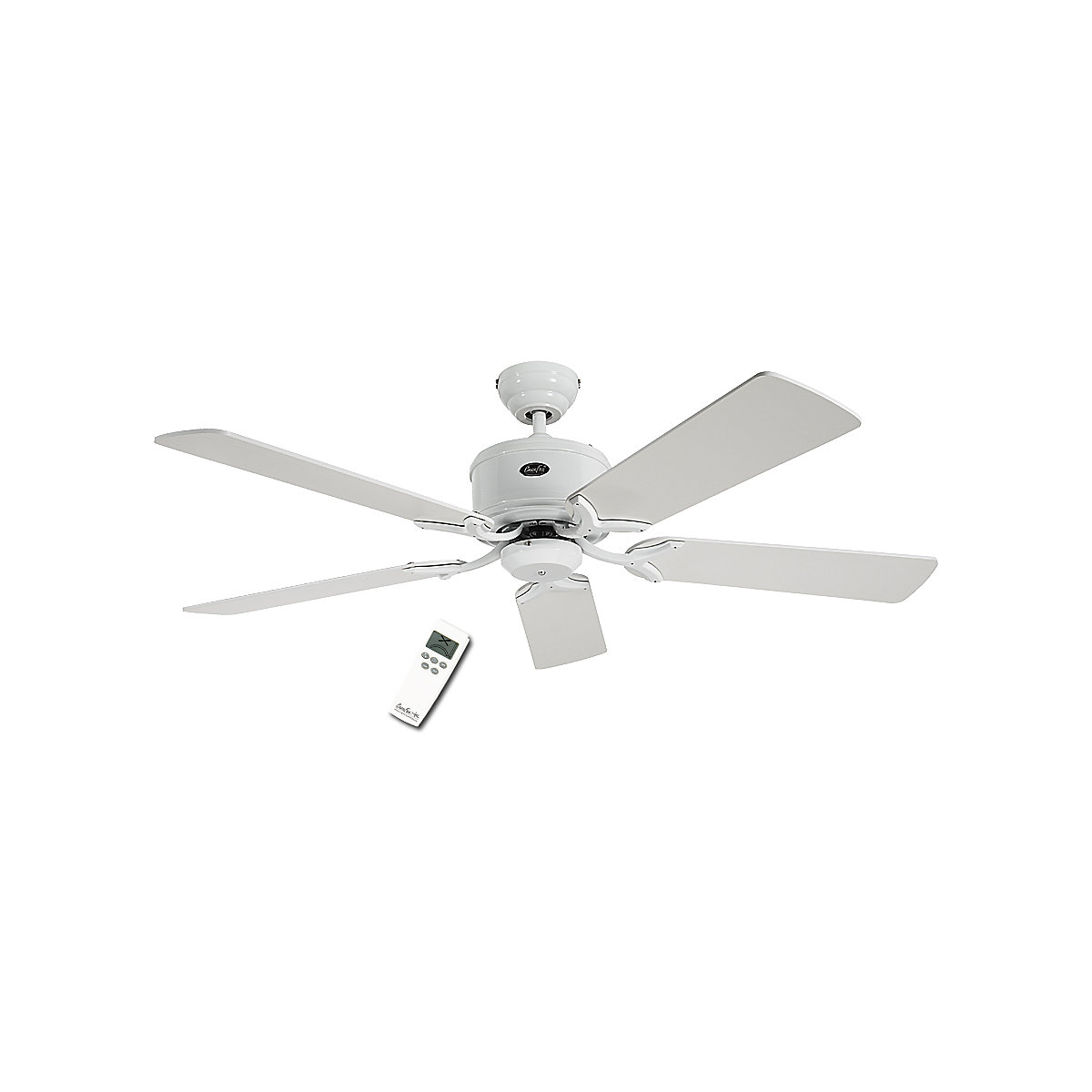 ECO ELEMENTS ceiling fan, rotor blade Ø 1320 mm, painted white / painted light grey-3
