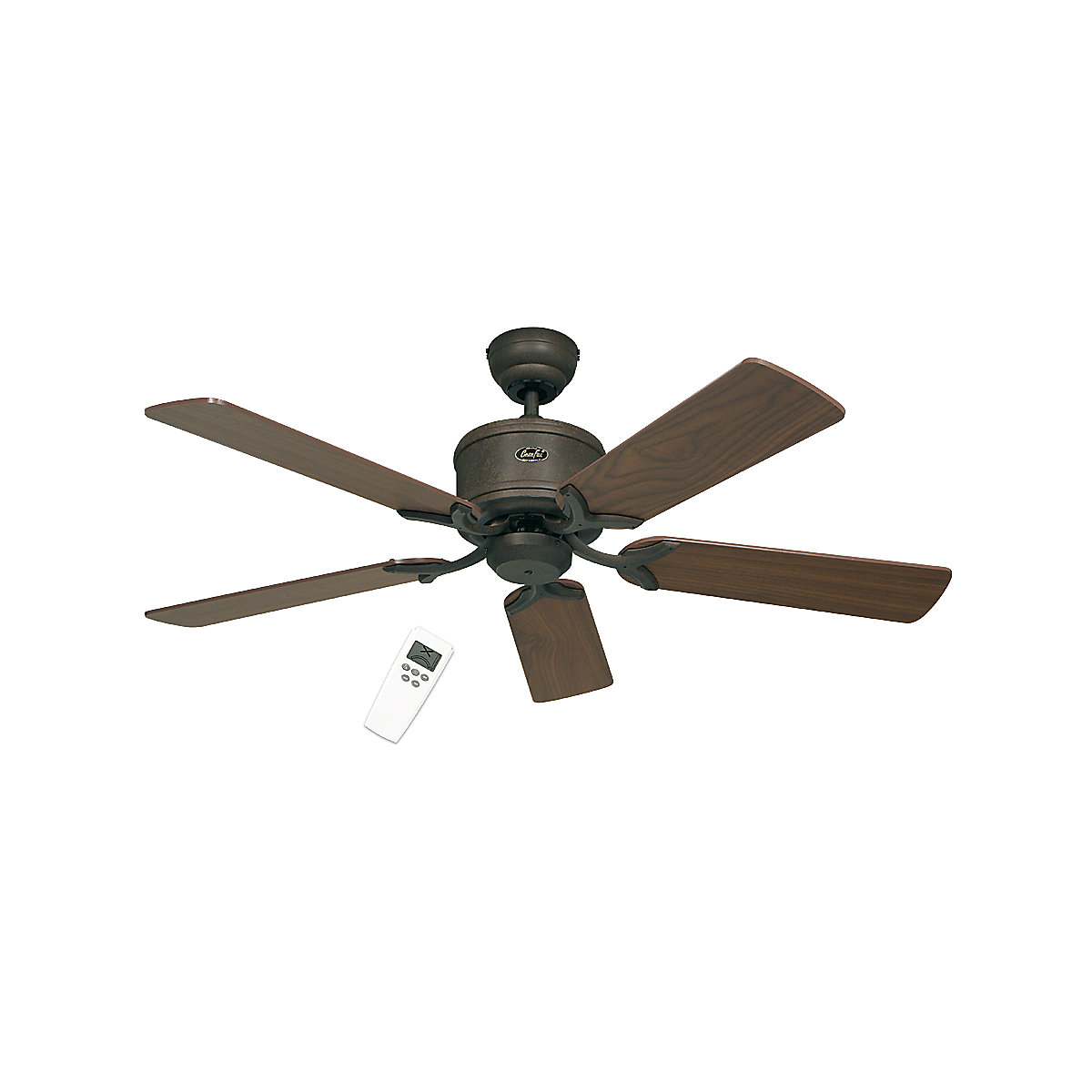 ECO ELEMENTS ceiling fan, rotor blade Ø 1320 mm, walnut / beech / antique brown / bronze-2