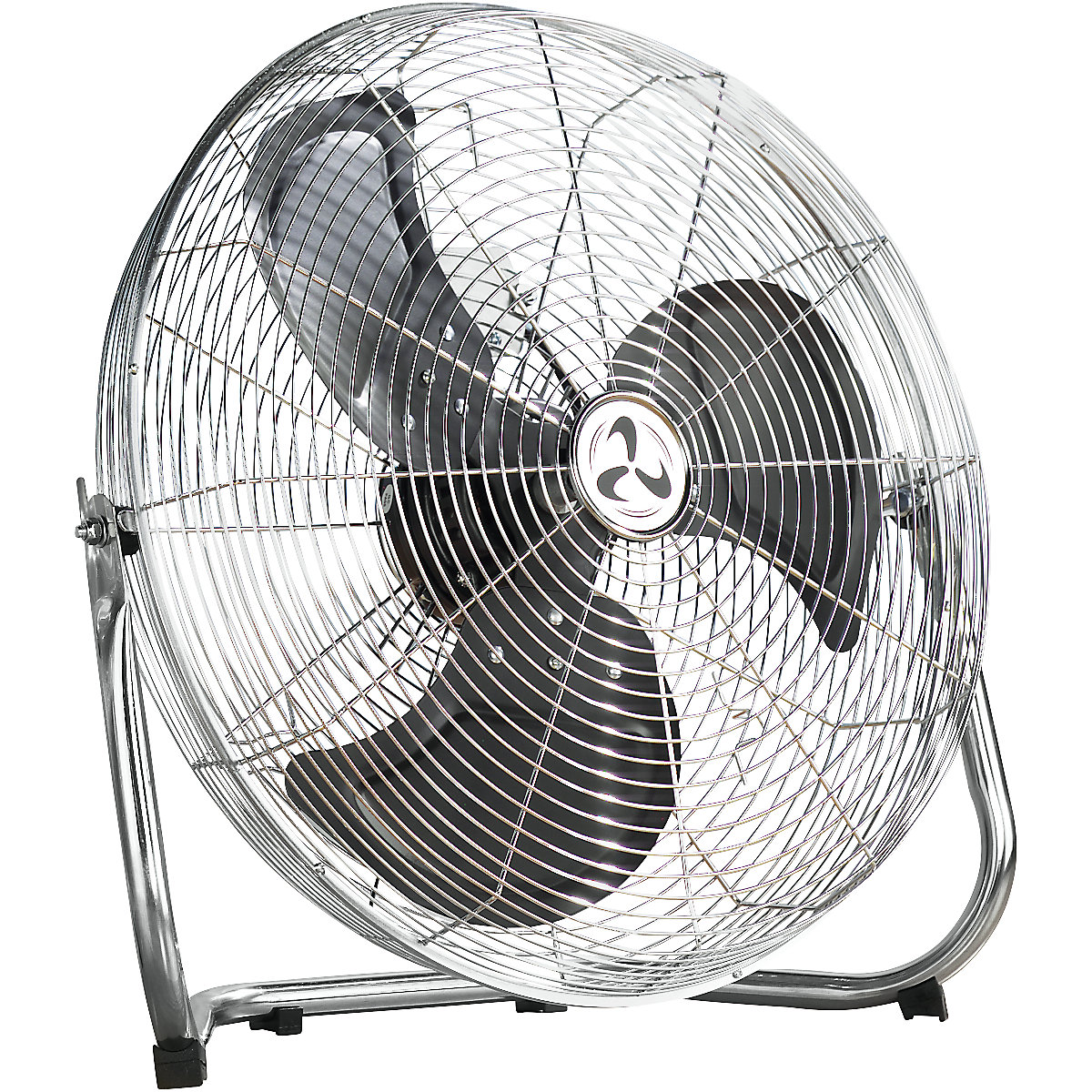 Floor fan, chrome plated, all metal, 3 level speed control, basket Ø 550 mm-3