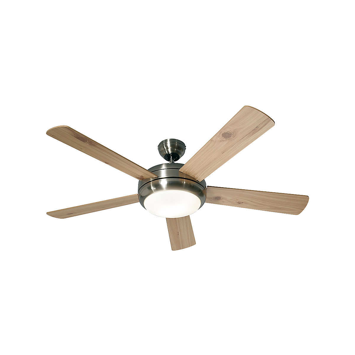 TITANIUM ceiling fan, rotor blade Ø 1320 mm, pine / beech / brushed chrome-2