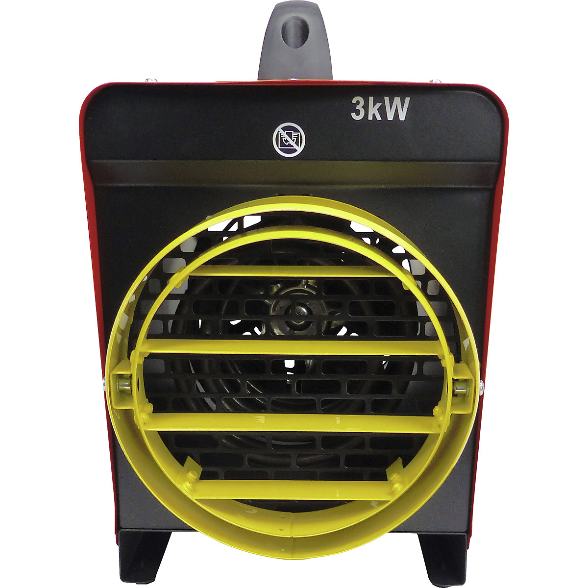 Fan heater with hose connection