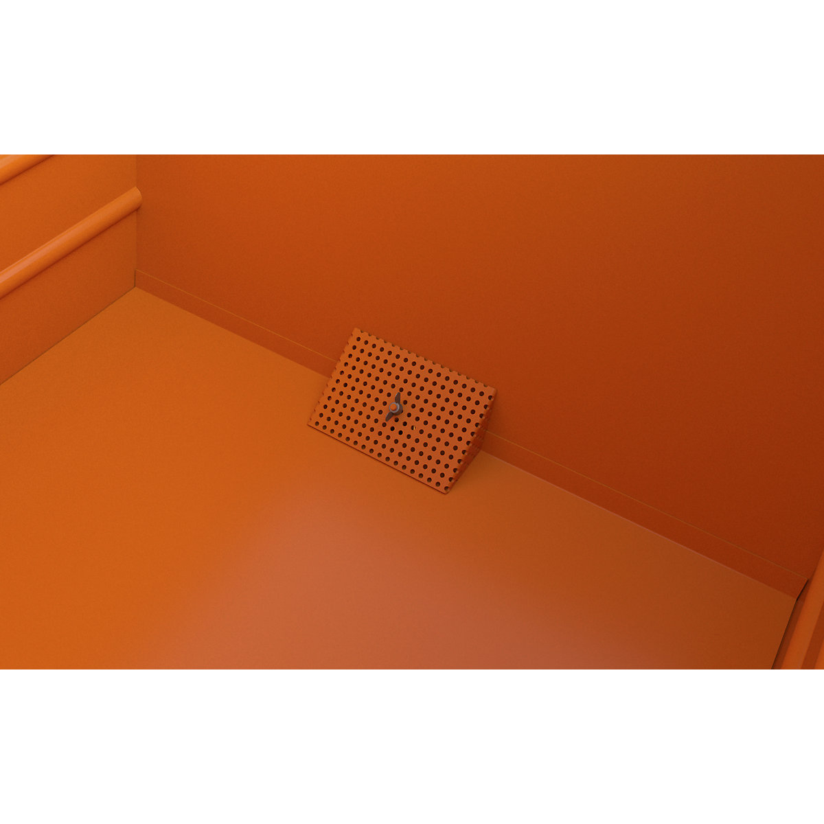 Volquete apilable para virutas BSS con inserto de tamiz de chapa – eurokraft pro (Imagen del producto 2)-1