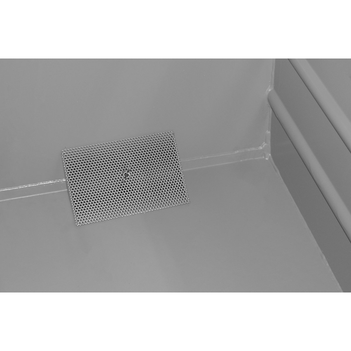 Volquete apilable para virutas BSS con inserto de tamiz de chapa – eurokraft pro (Imagen del producto 3)-2