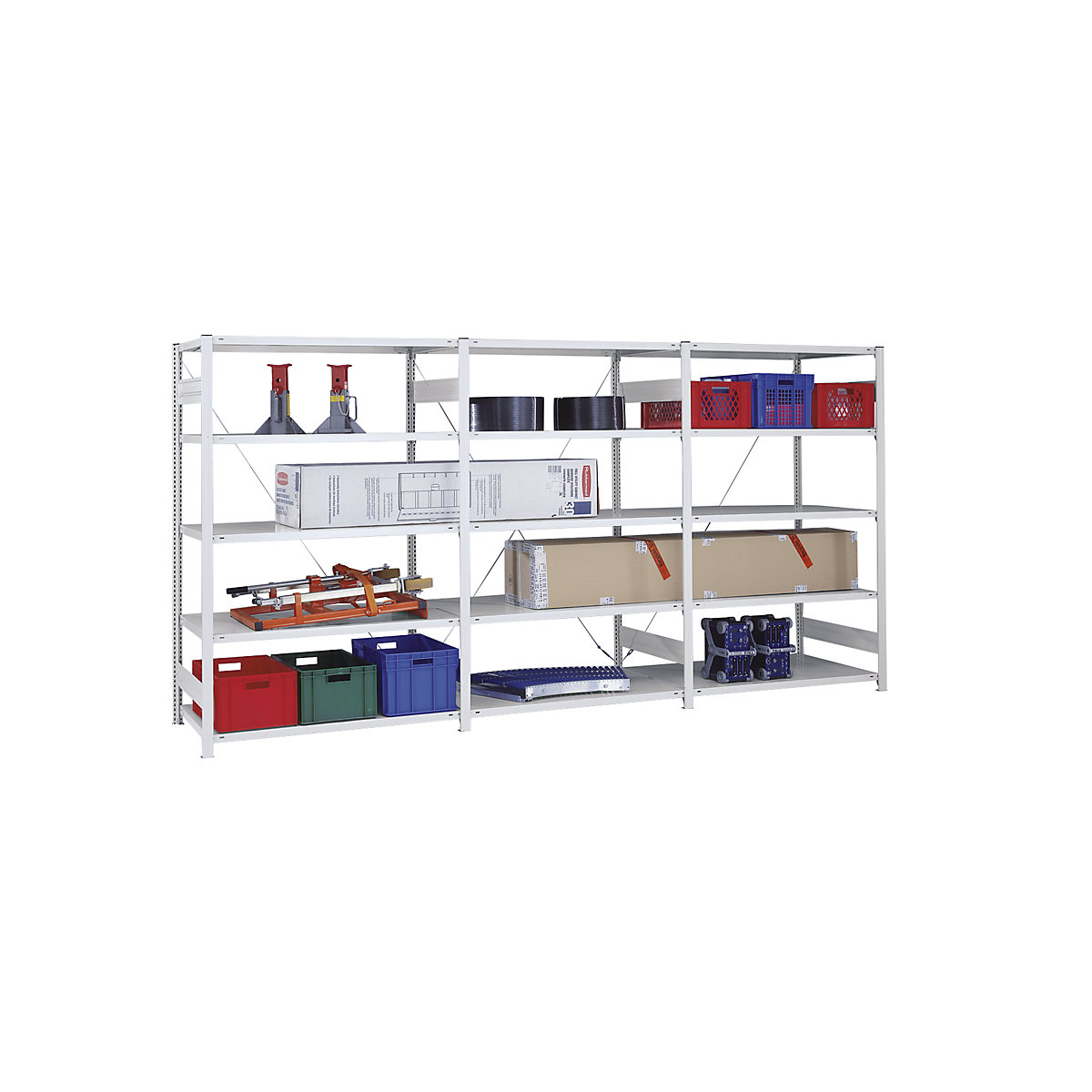 Estantería ensamblable, construcción semipesada – eurokraft pro (Imagen del producto 5)-4