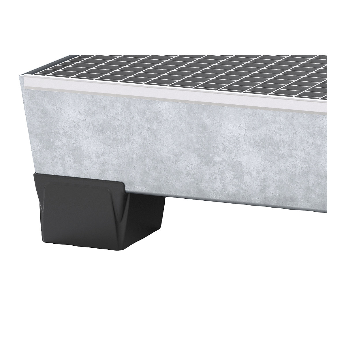 Cubeta colectora de acero con patas de plástico – eurokraft pro (Imagen del producto 6)