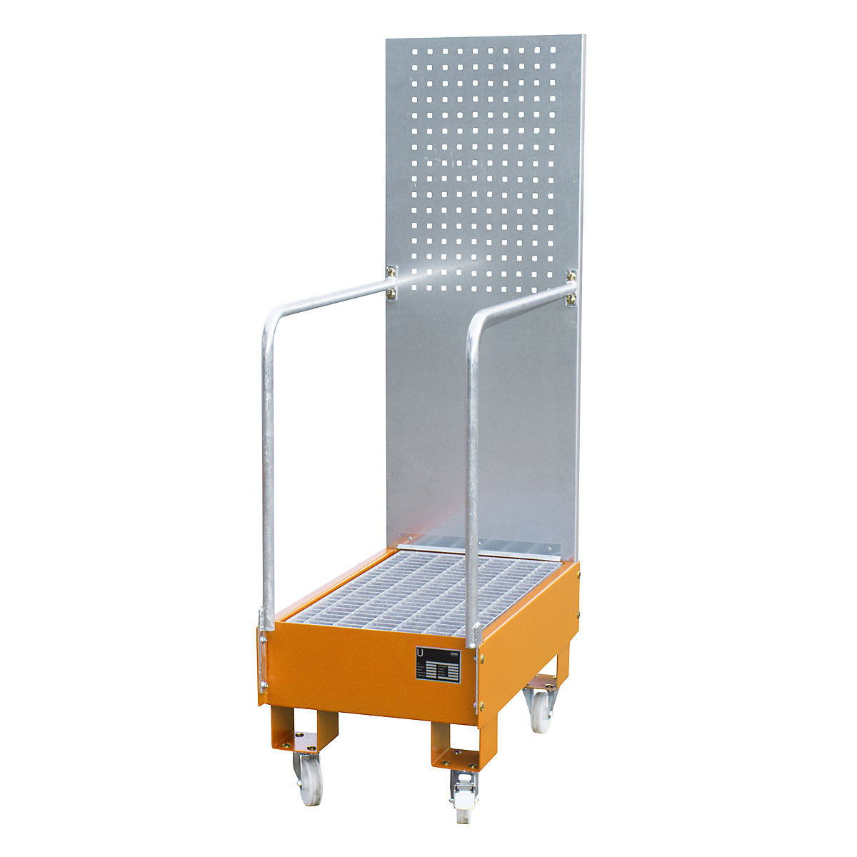 Cubeta colectora rodante con pared de placas perforadas &ndash; eurokraft pro