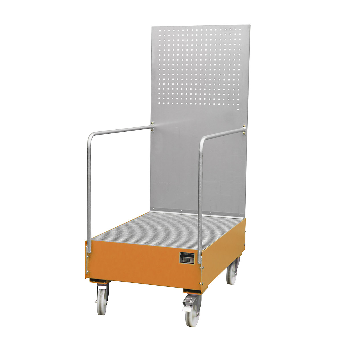 Cubeta colectora rodante con pared de placas perforadas &ndash; eurokraft pro