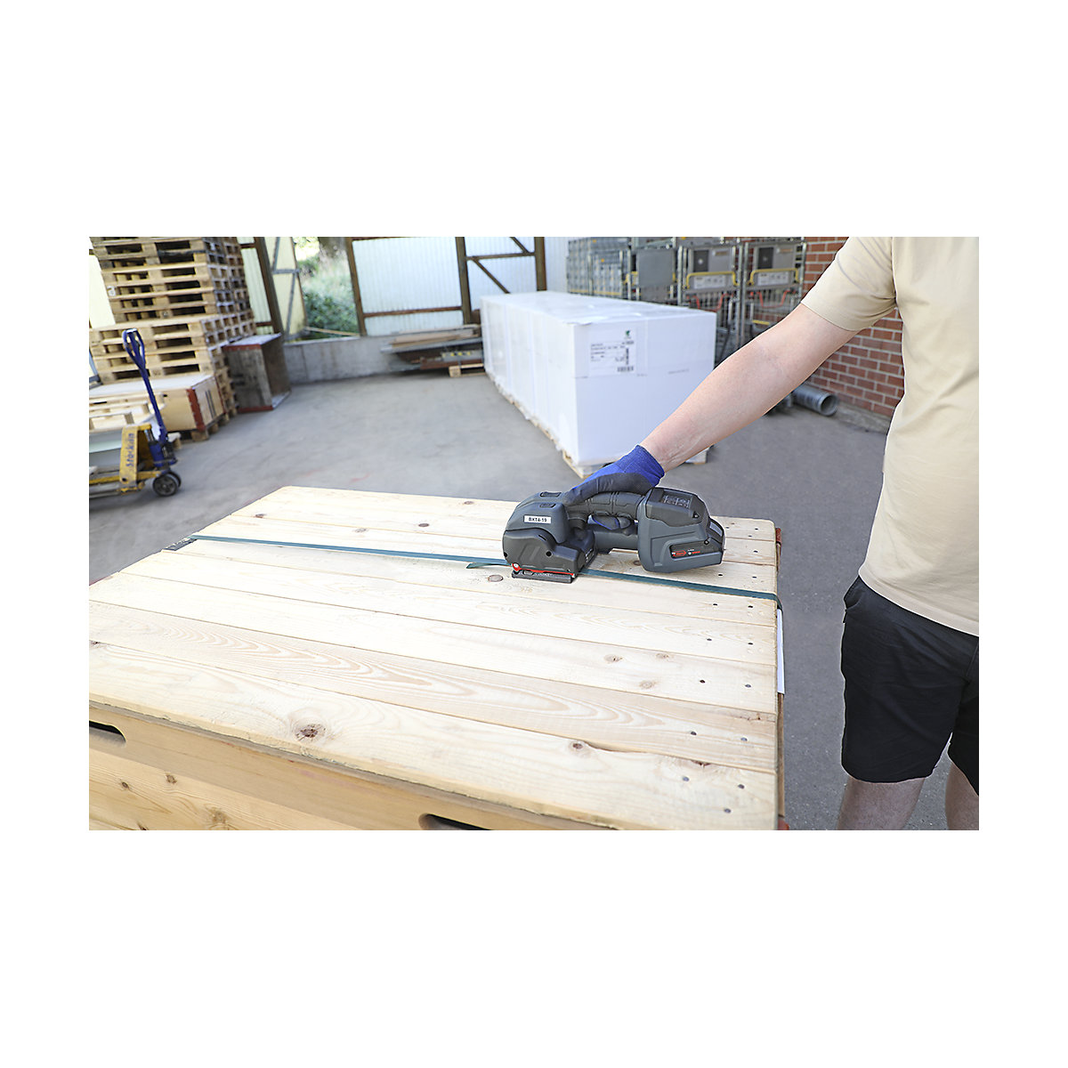 Dispozitiv de legare BXT-4 pentru bandă PP, PET, cu acumulator (Imagine produs 4)-3