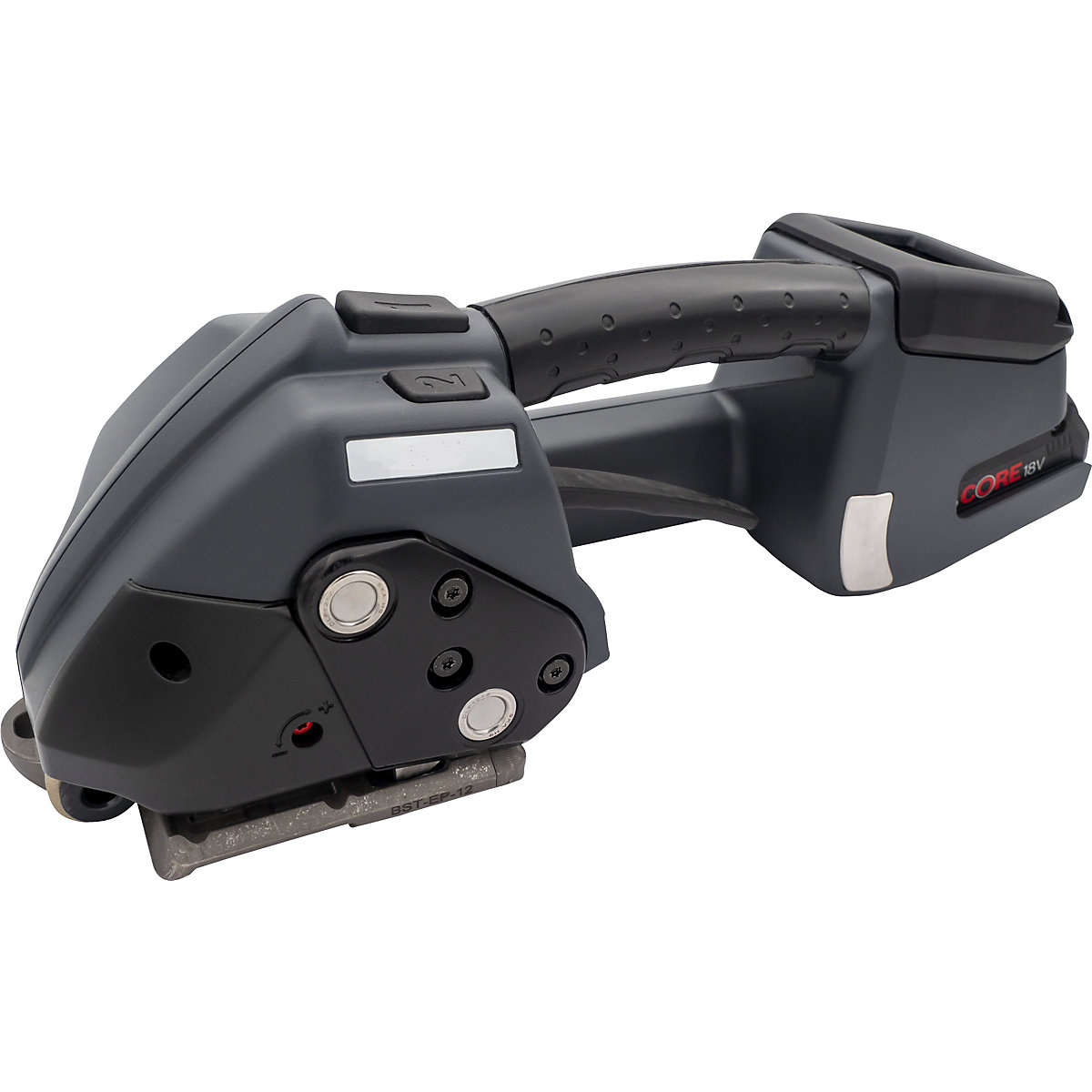 Dispozitiv de legare pentru bandă de oţel, cu acumulator &ndash; ratioform