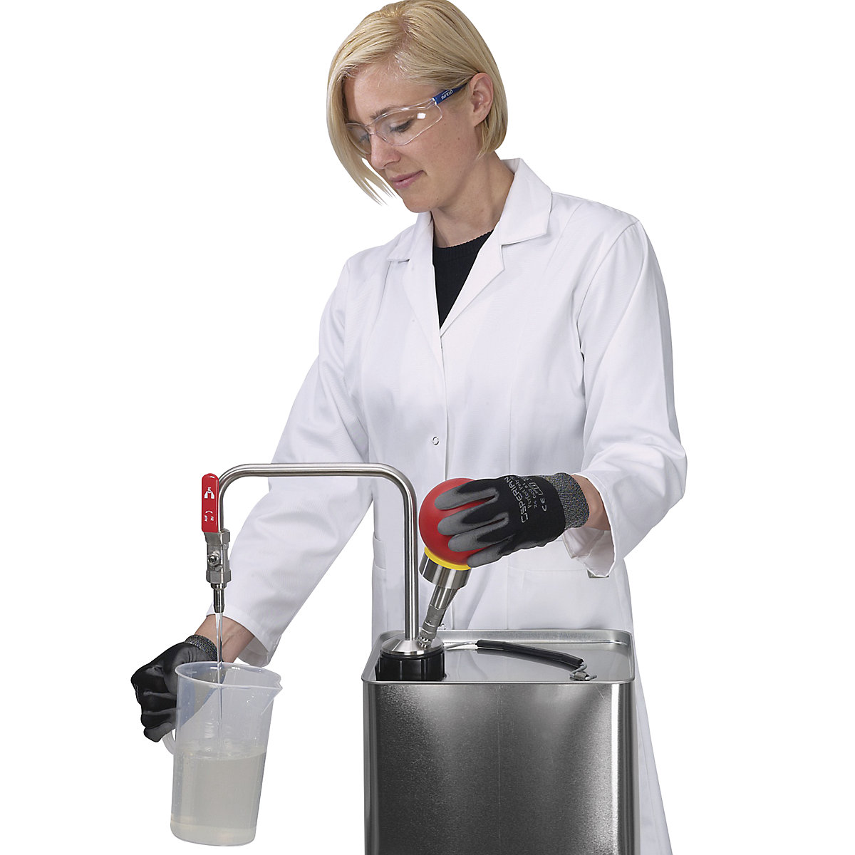 Pompa per solventi in acciaio inox, funzionamento manuale (Foto prodotto 9)-8