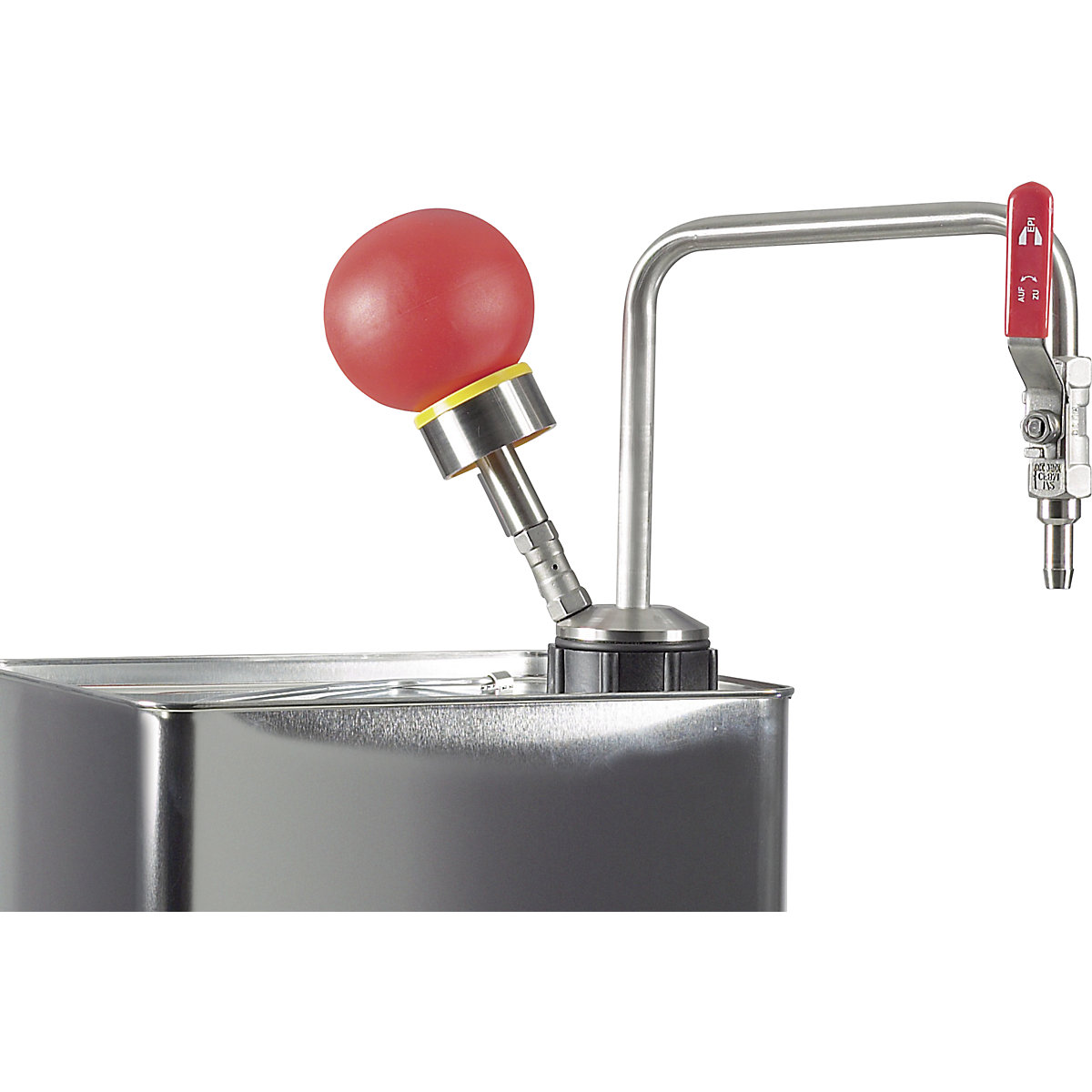 Pompa per solventi in acciaio inox, funzionamento manuale (Foto prodotto 18)-17