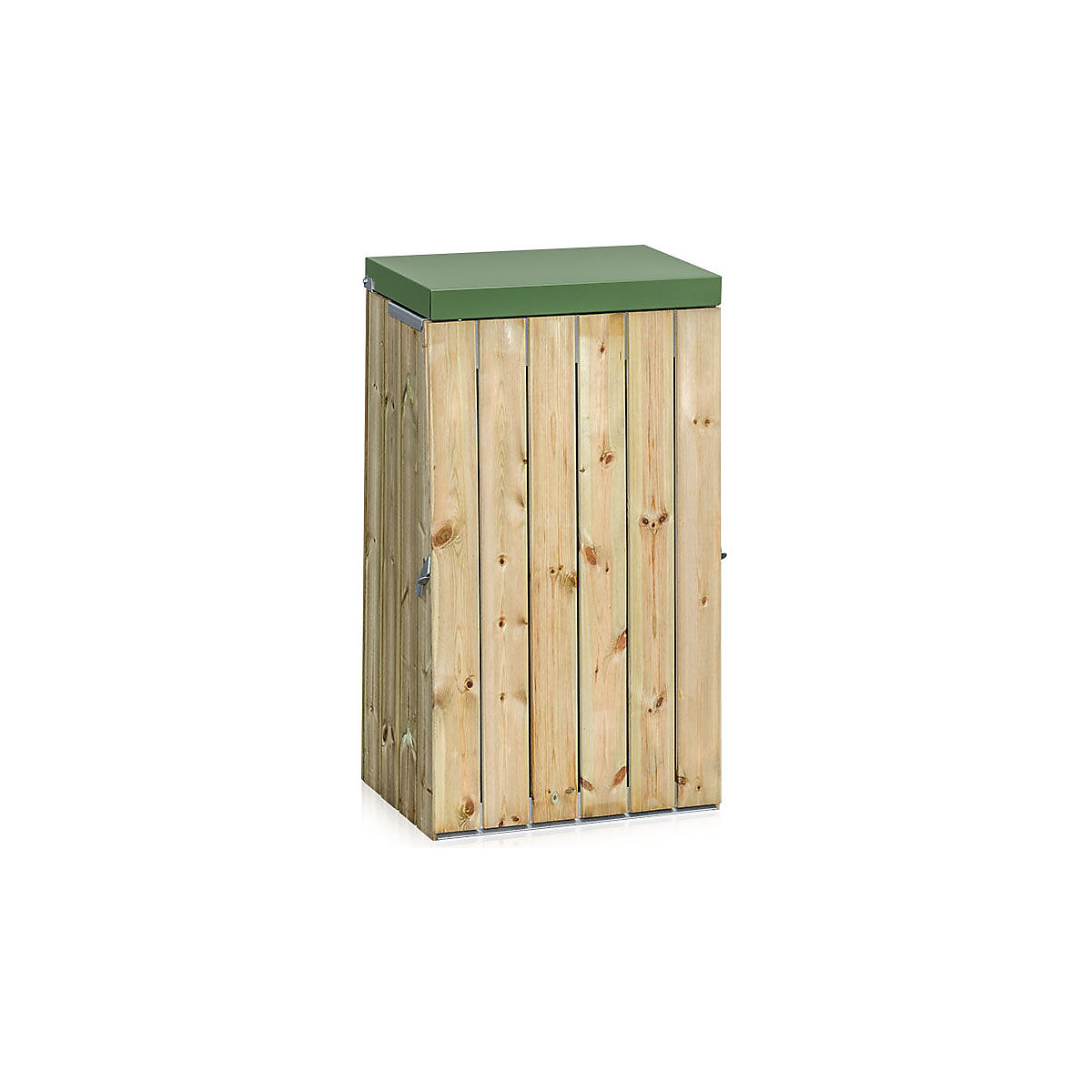 Cestino per esterni con rivestimento in legno