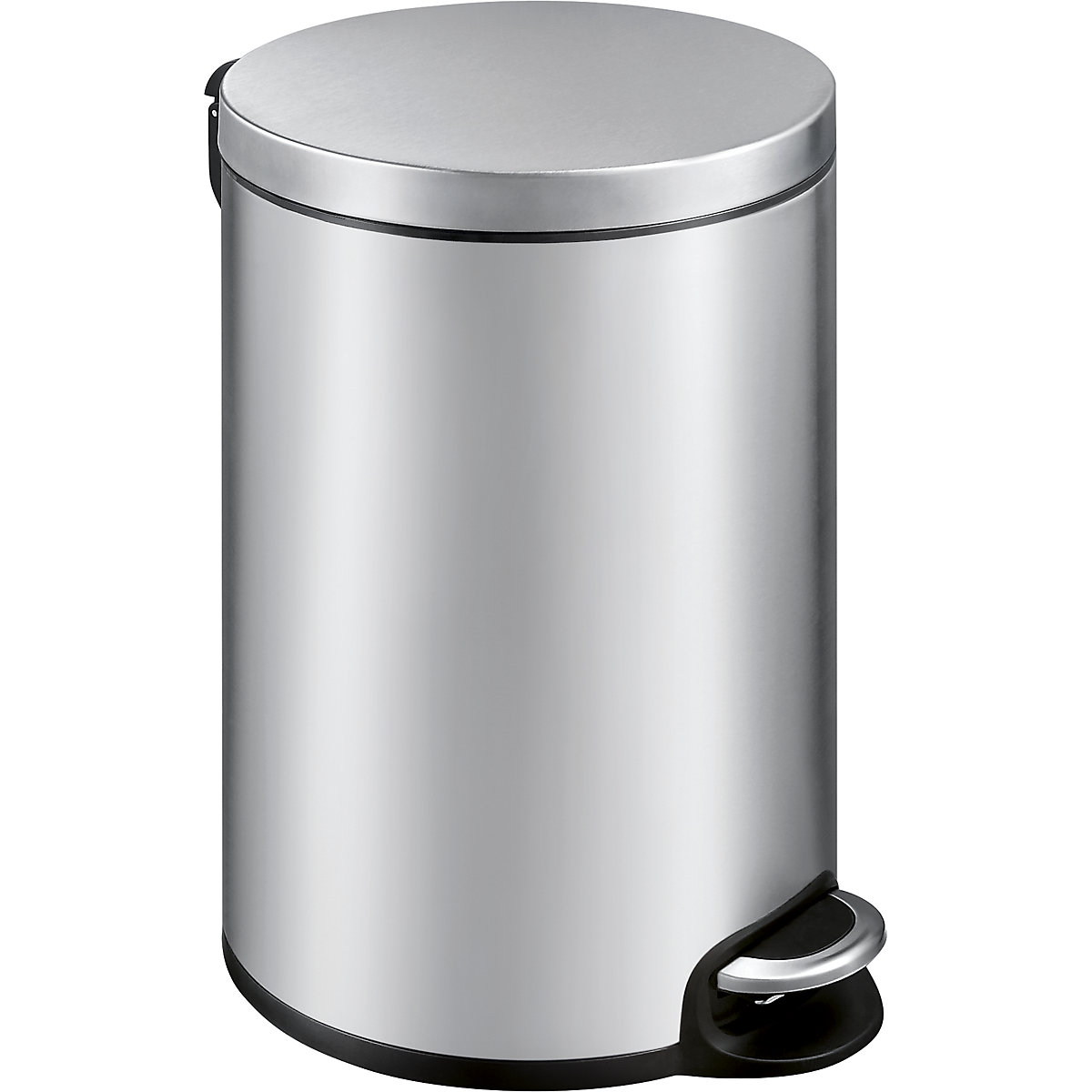 Bidone a pedale, capacità 20 l, Ø x alt. 292 x 455 mm, acciaio inox-4