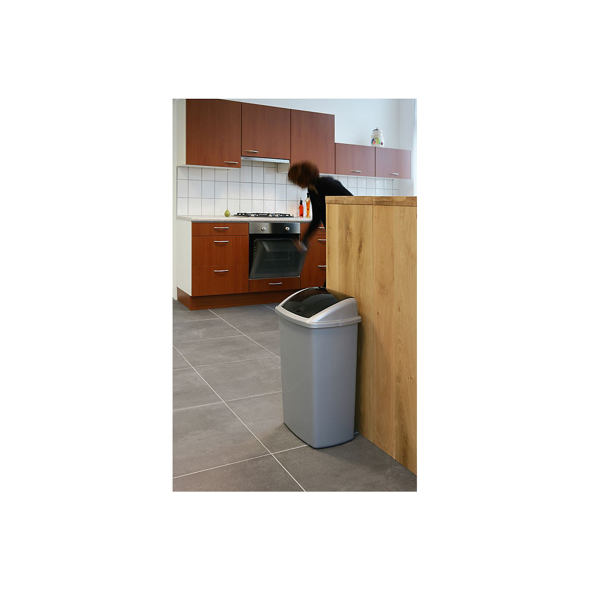 Contenitore per rifiuti con coperchio basculante (Foto prodotto 2)-1