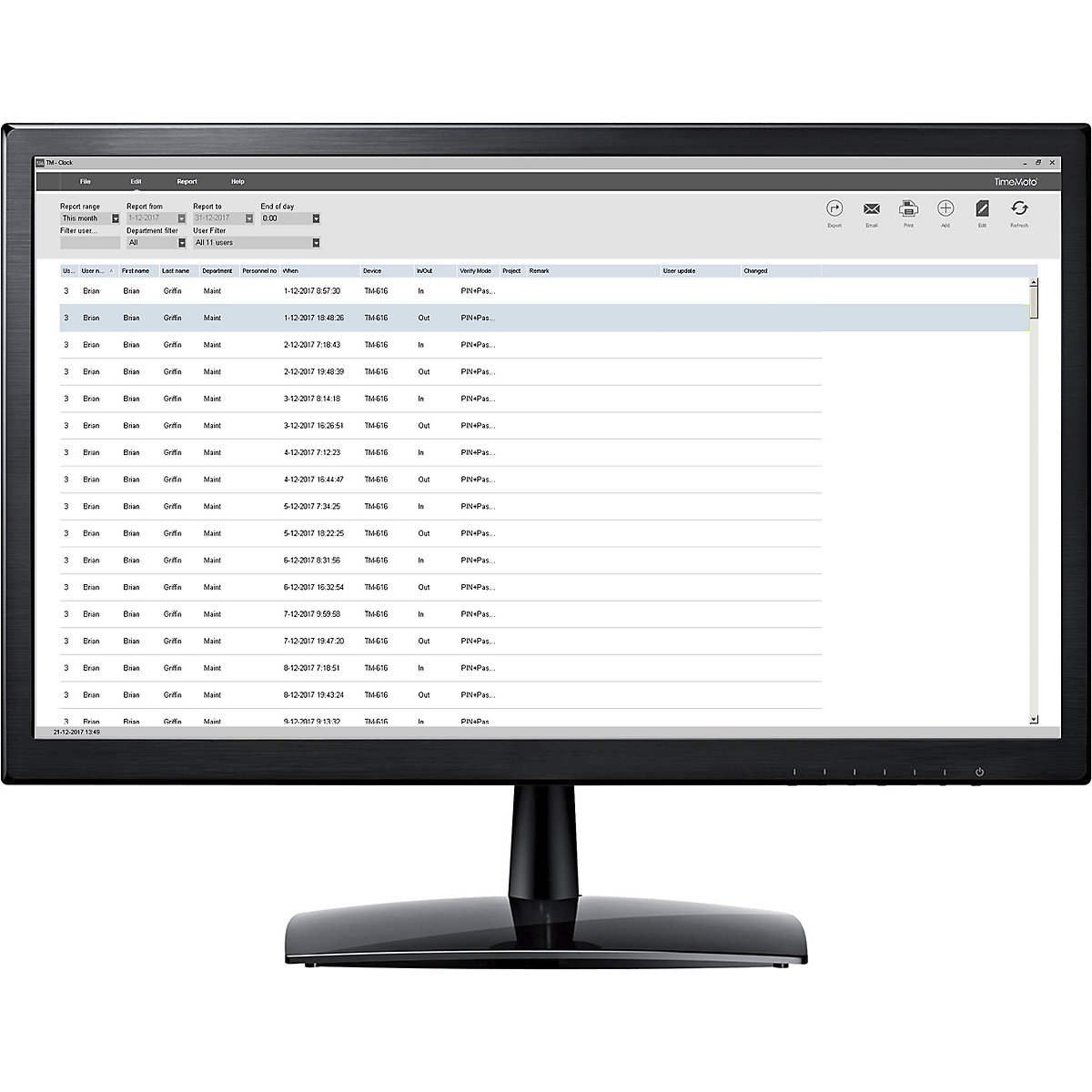 Aparat de înregistrare a timpilor TIMEMOTO – Safescan (Imagine produs 9)-8