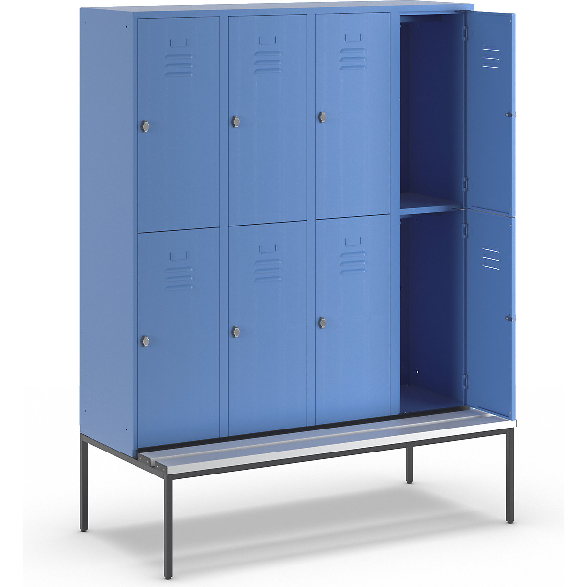 Vestiar cu două niveluri Berlin 2 cu bancă – Wolf (Imagine produs 7)-6