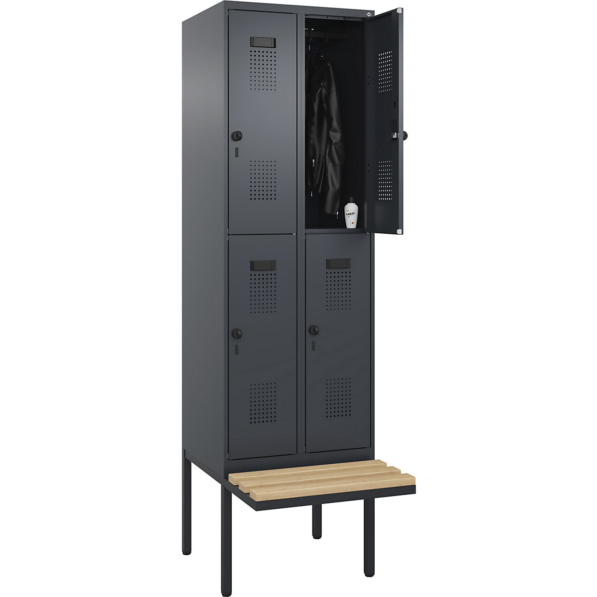 Vestiar cu două niveluri Evolo PLUS cu bancă (Imagine produs 3)-2