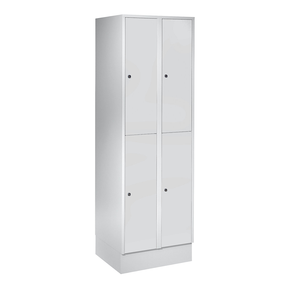 Vestiar cu două niveluri München – Wolf, 2 module, gri deschis, cu soclu-19
