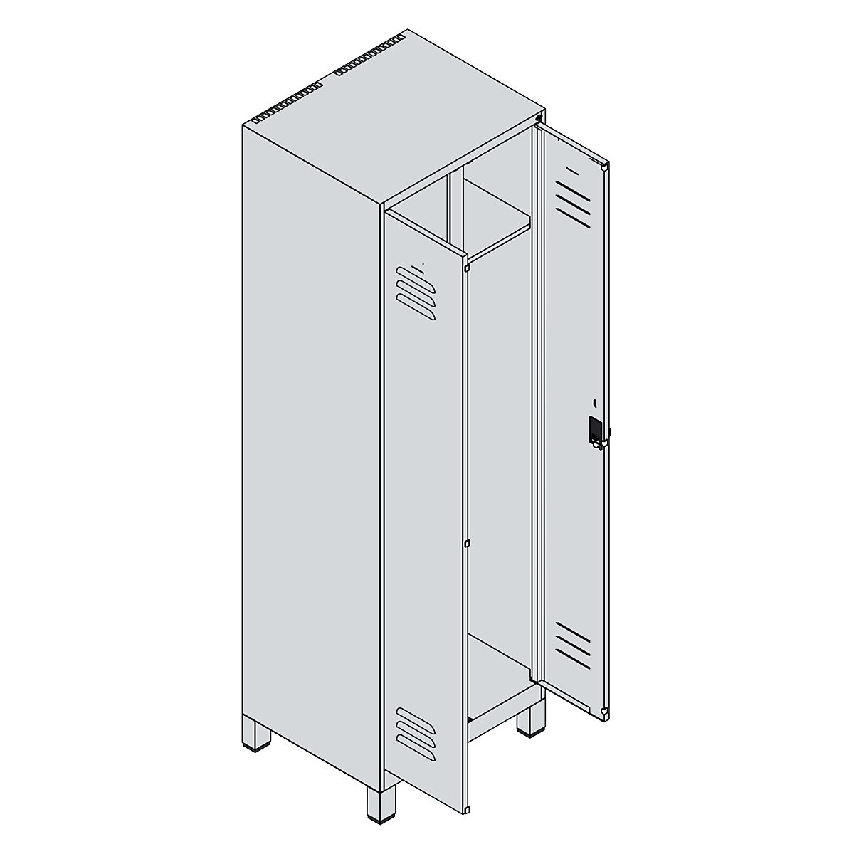 Vestiar pentru haine curate și murdare Classic PLUS – C+P (Imagine produs 3)-2