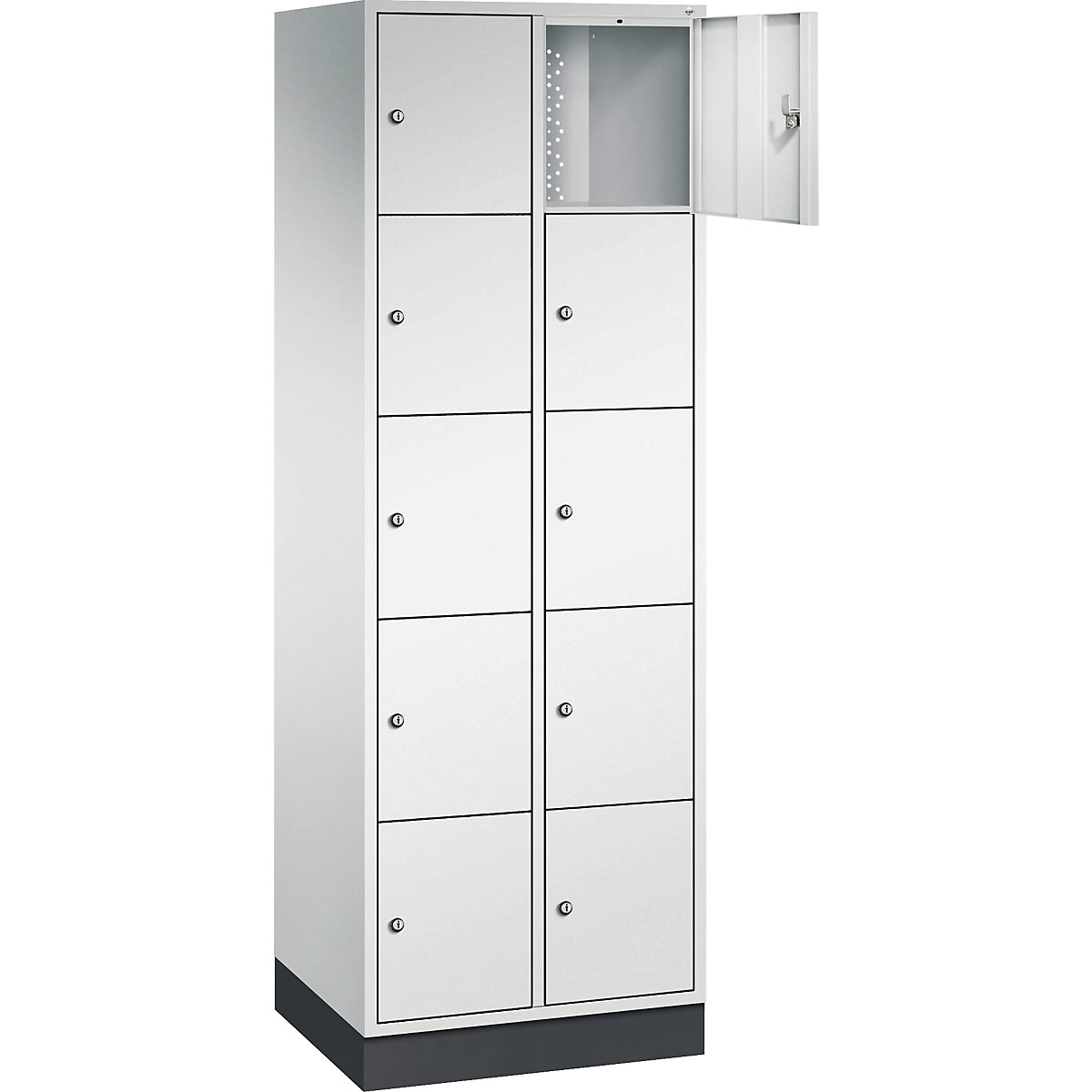 Dulap din oțel cu compartimente cu încuietoare INTRO, înălțime compartiment 345 mm – C+P (Imagine produs 21)