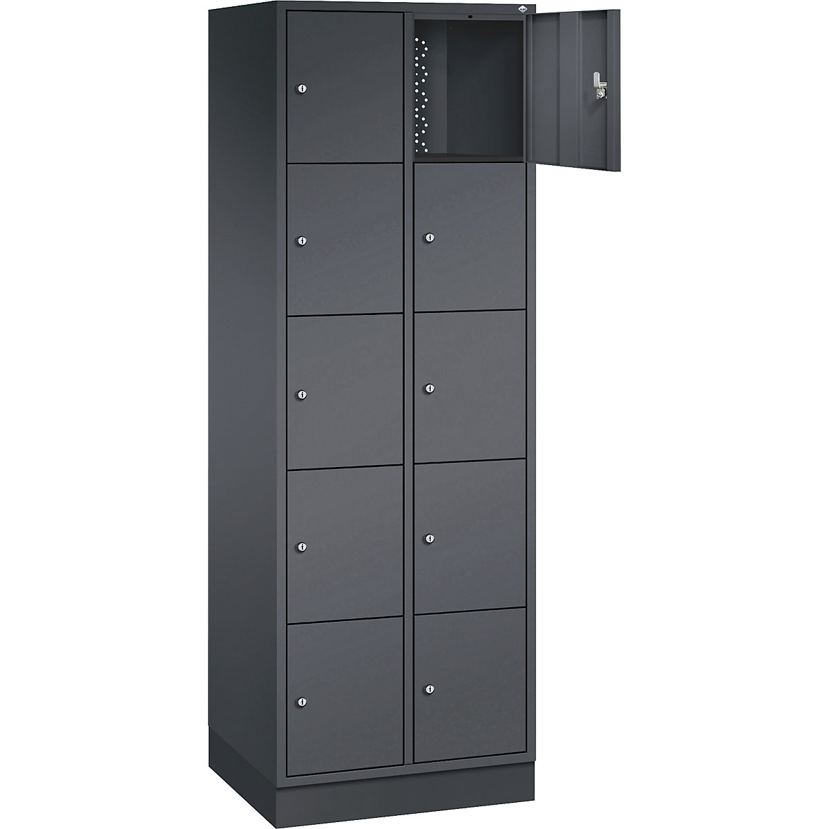 Dulap din oțel cu compartimente cu încuietoare INTRO, înălțime compartiment 345 mm – C+P (Imagine produs 29)