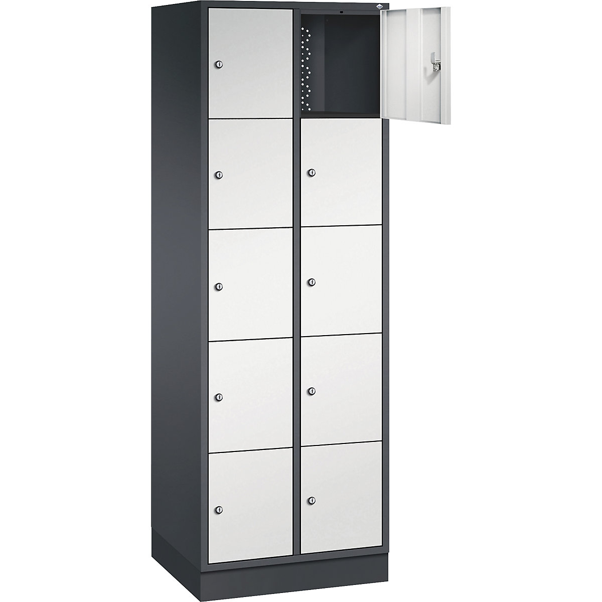 Dulap din oțel cu compartimente cu încuietoare INTRO, înălțime compartiment 345 mm – C+P (Imagine produs 22)