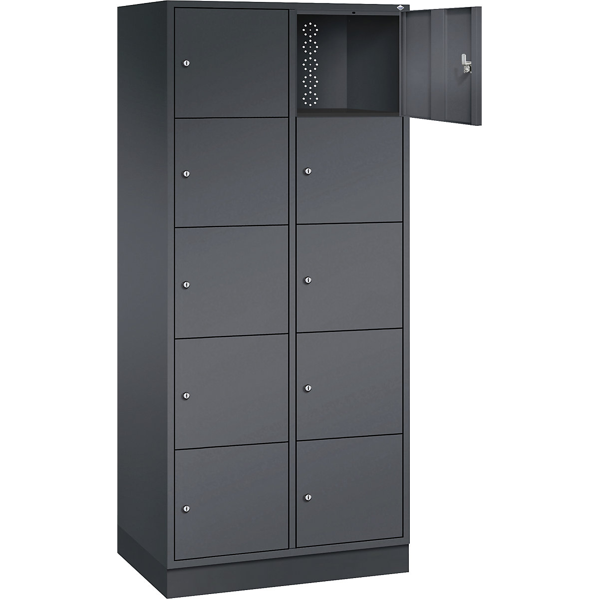 Dulap din oțel cu compartimente cu încuietoare INTRO, înălțime compartiment 345 mm – C+P (Imagine produs 32)