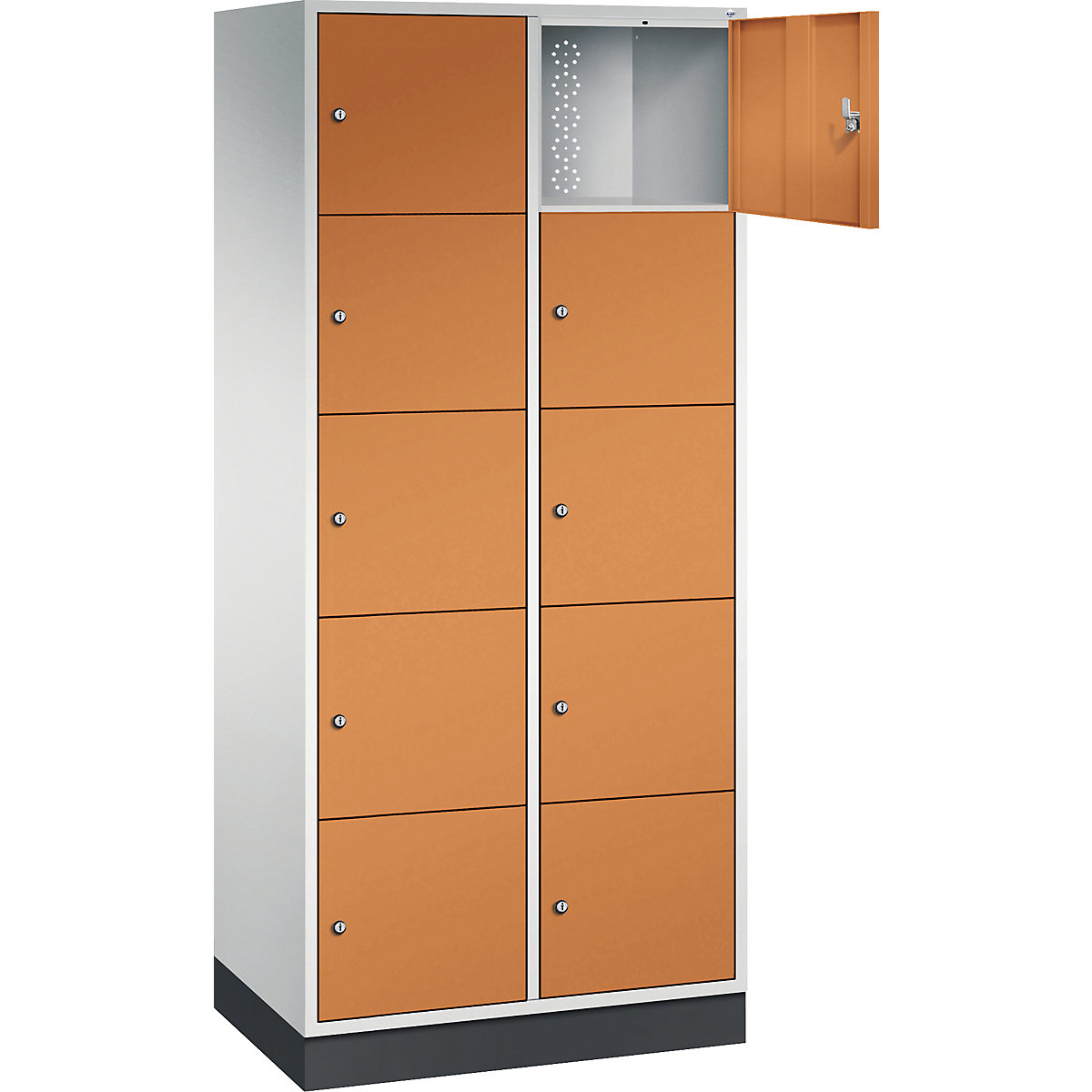 Dulap din oțel cu compartimente cu încuietoare INTRO, înălțime compartiment 345 mm – C+P (Imagine produs 24)