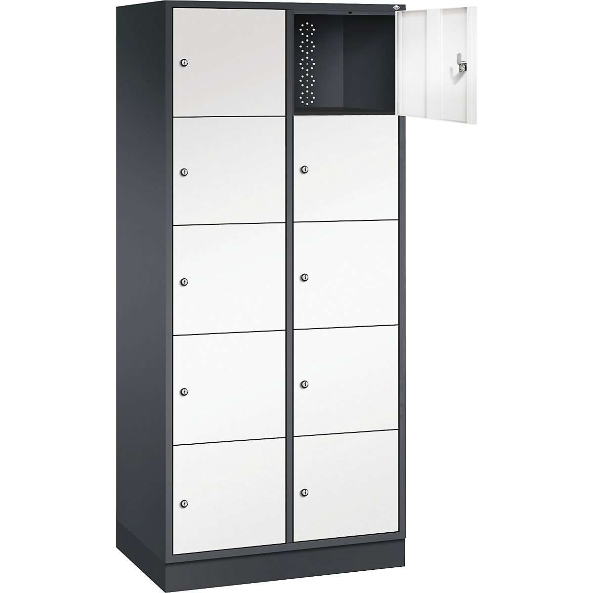 Dulap din oțel cu compartimente cu încuietoare INTRO, înălțime compartiment 345 mm – C+P (Imagine produs 33)
