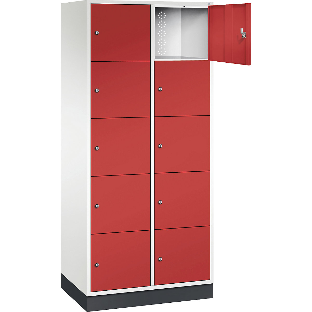 Dulap din oțel cu compartimente cu încuietoare INTRO, înălțime compartiment 345 mm – C+P (Imagine produs 25)
