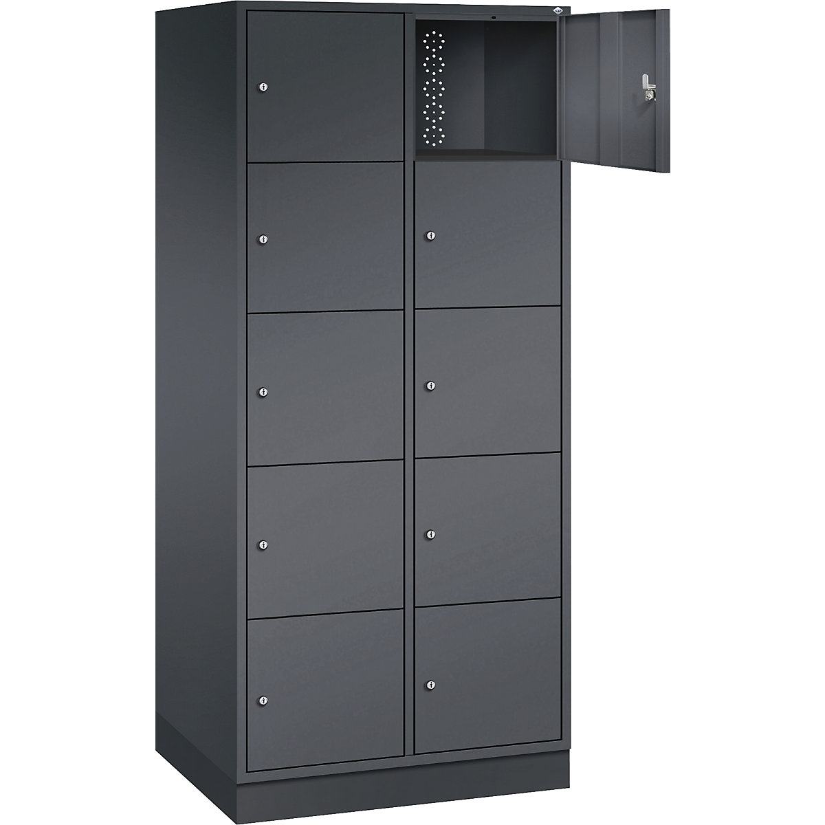 Dulap din oțel cu compartimente cu încuietoare INTRO, înălțime compartiment 345 mm – C+P (Imagine produs 35)