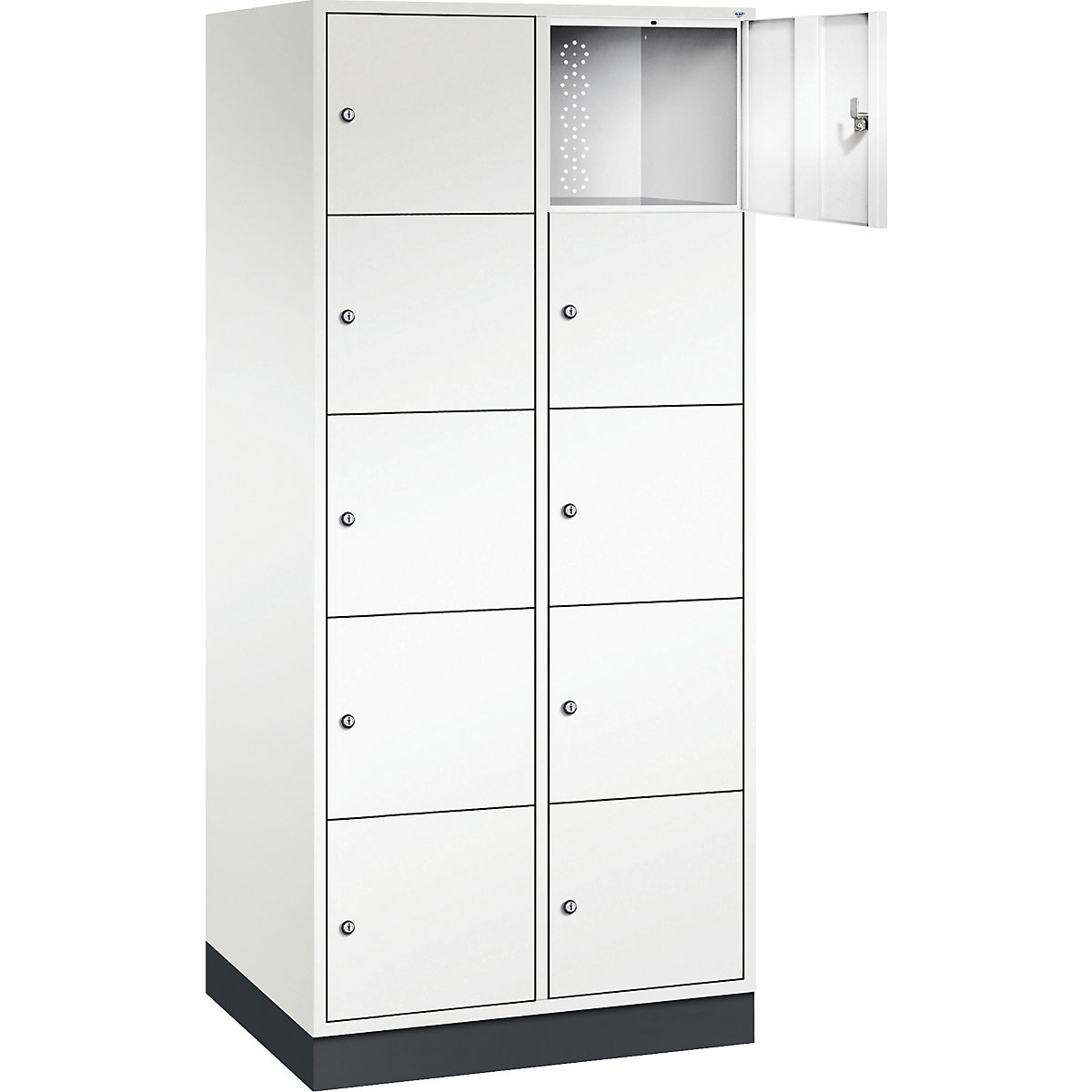 Dulap din oțel cu compartimente cu încuietoare INTRO, înălțime compartiment 345 mm – C+P (Imagine produs 34)