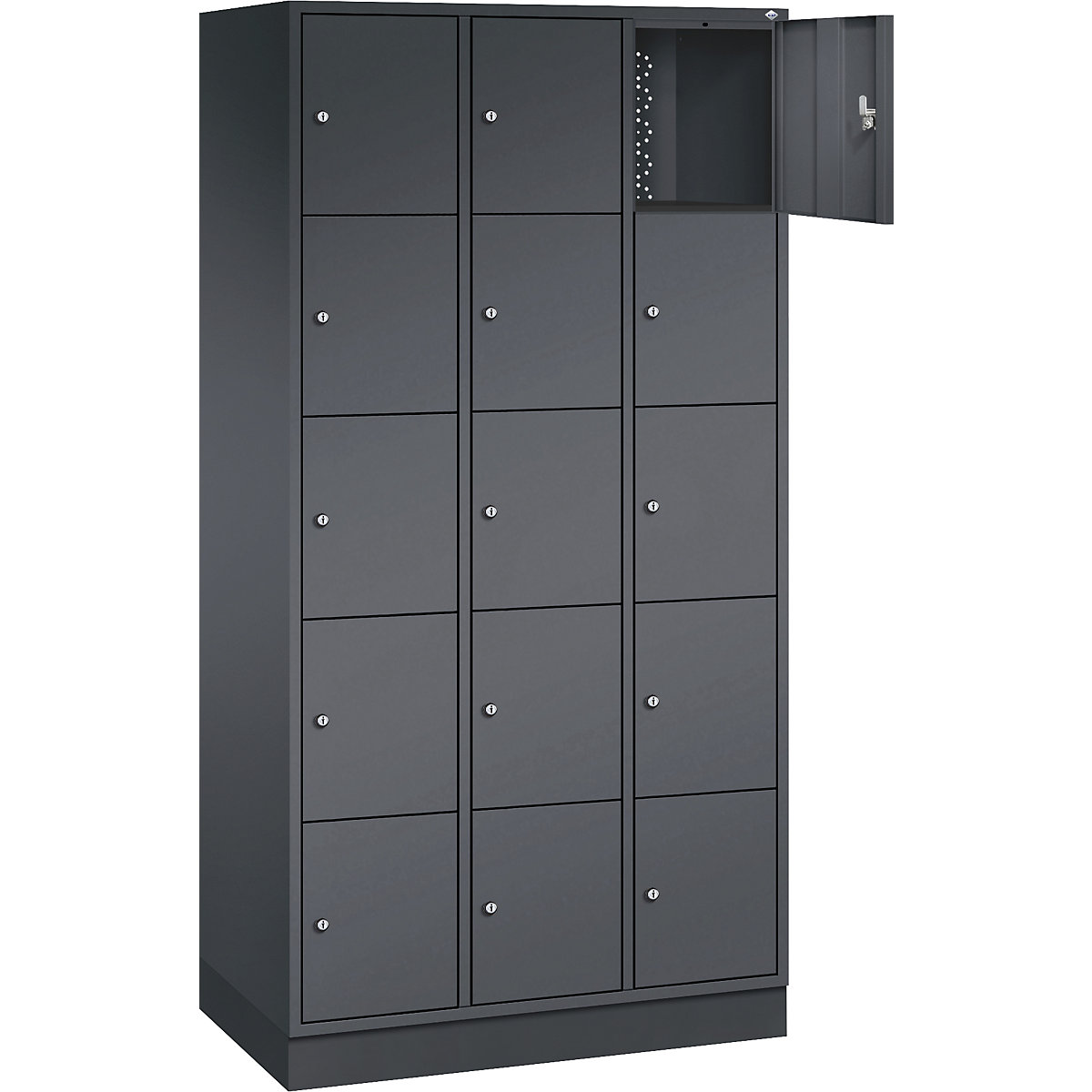 Dulap din oțel cu compartimente cu încuietoare INTRO, înălțime compartiment 345 mm – C+P (Imagine produs 32)