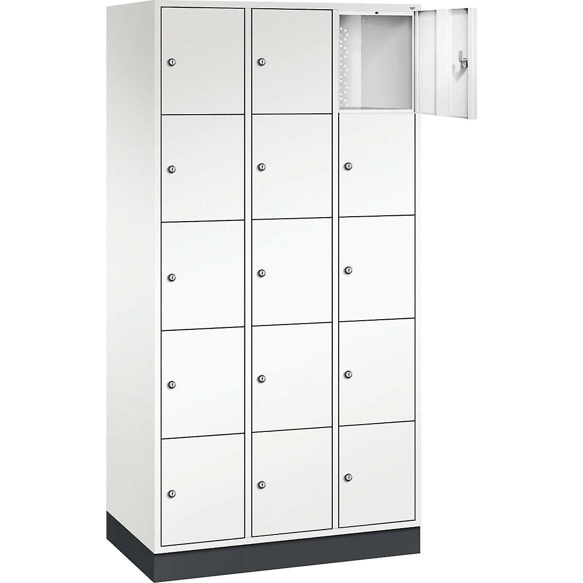 Dulap din oțel cu compartimente cu încuietoare INTRO, înălțime compartiment 345 mm – C+P (Imagine produs 36)