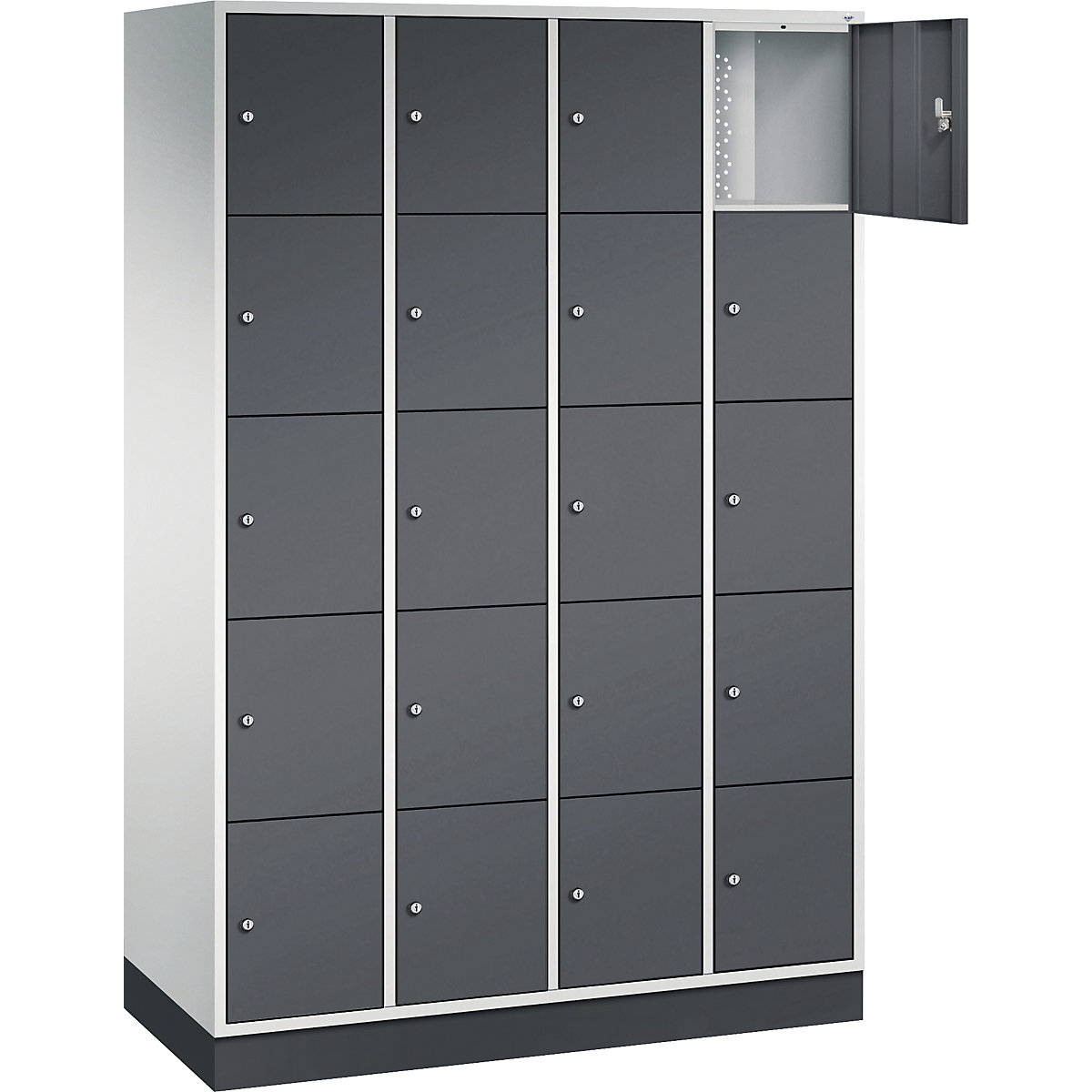 Dulap din oțel cu compartimente cu încuietoare INTRO, înălțime compartiment 345 mm – C+P (Imagine produs 29)