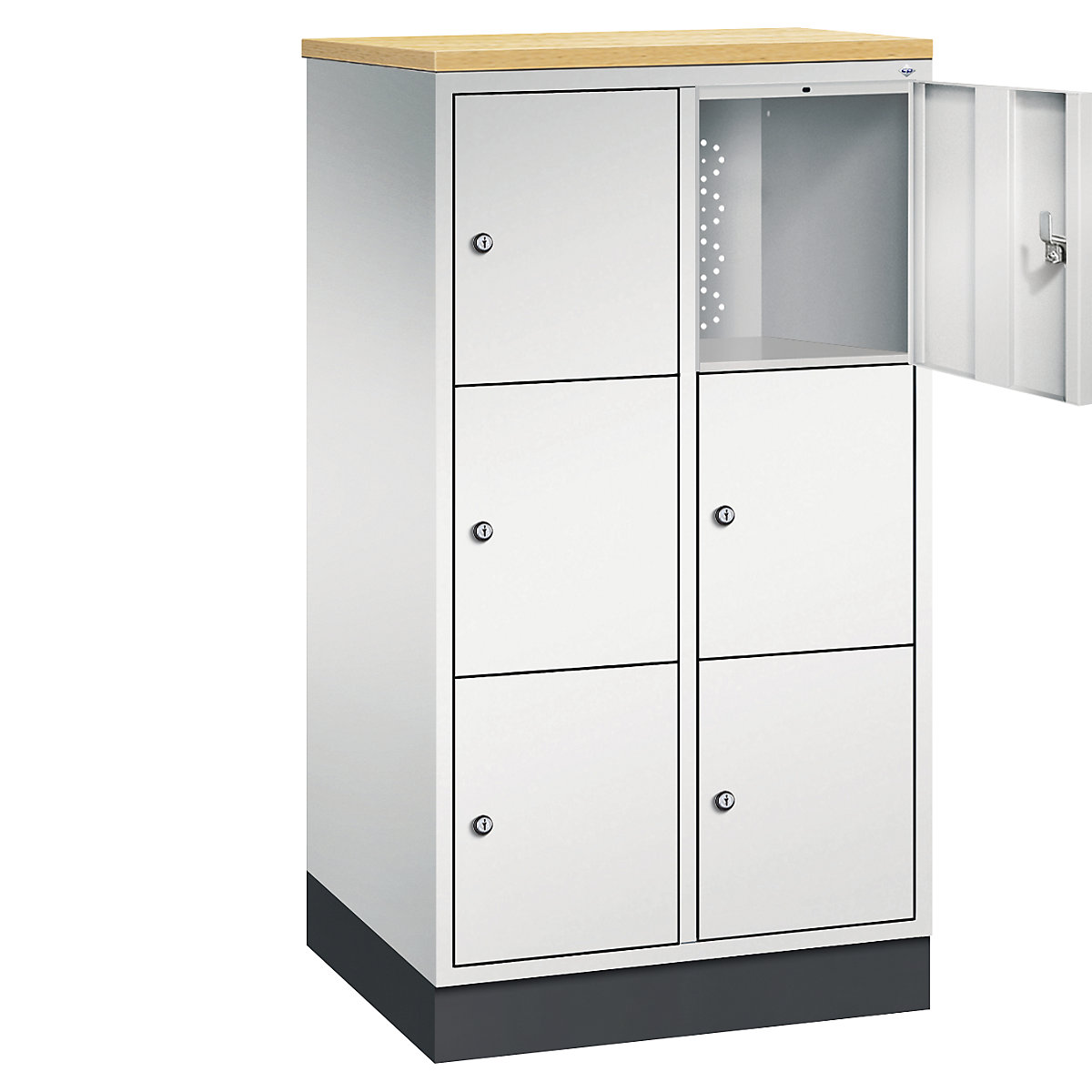 Dulap din oțel cu compartimente cu încuietoare INTRO, înălțime compartiment 345 mm – C+P (Imagine produs 35)