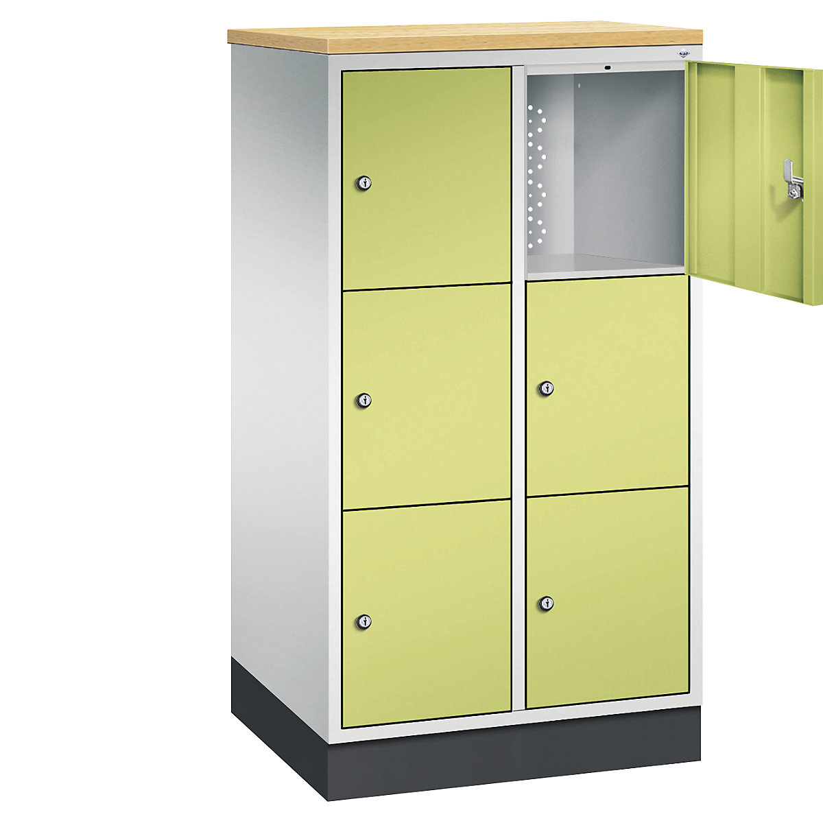 Dulap din oțel cu compartimente cu încuietoare INTRO, înălțime compartiment 345 mm – C+P (Imagine produs 22)