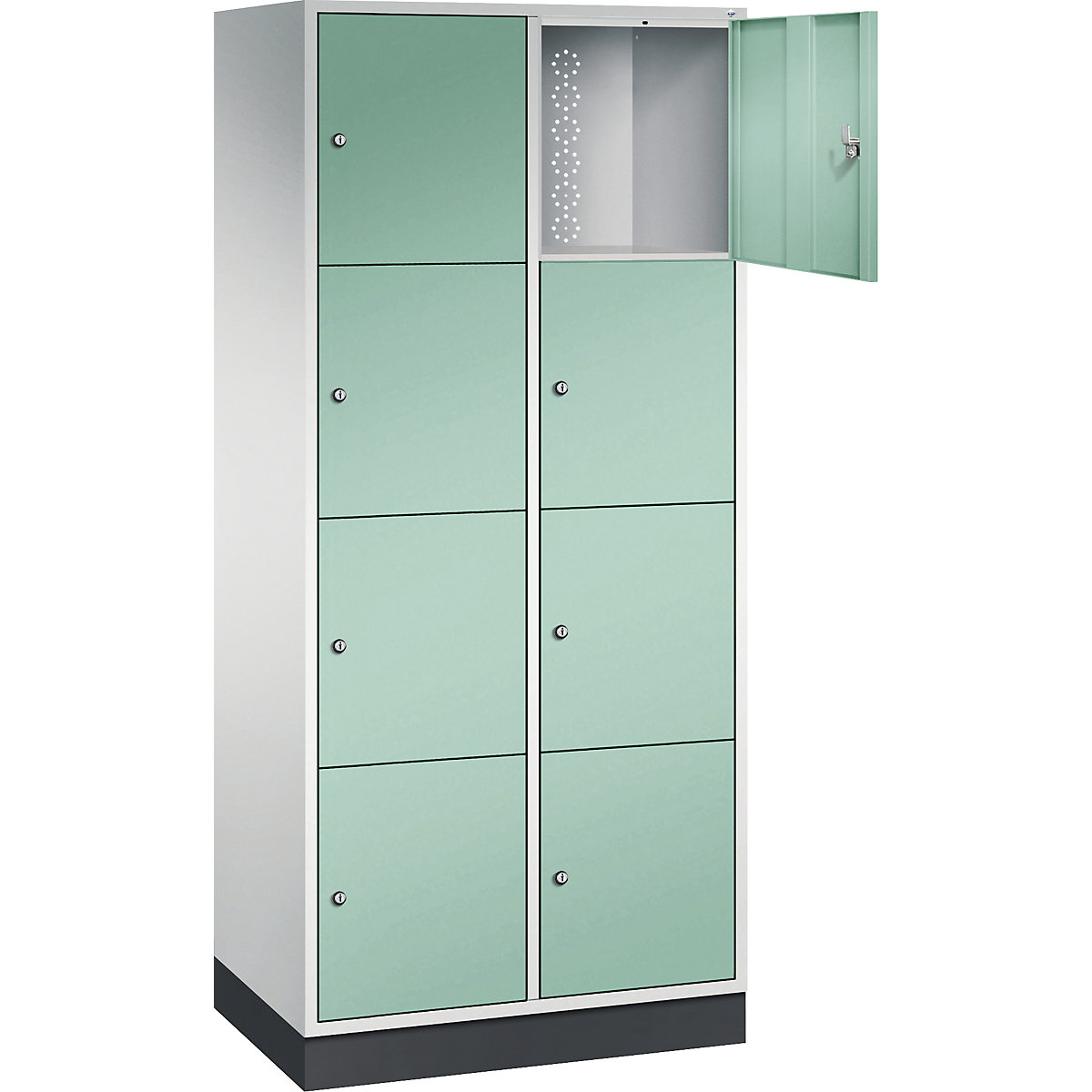Dulap din oțel cu compartimente cu încuietoare INTRO, înălțime compartiment 435 mm – C+P (Imagine produs 19)