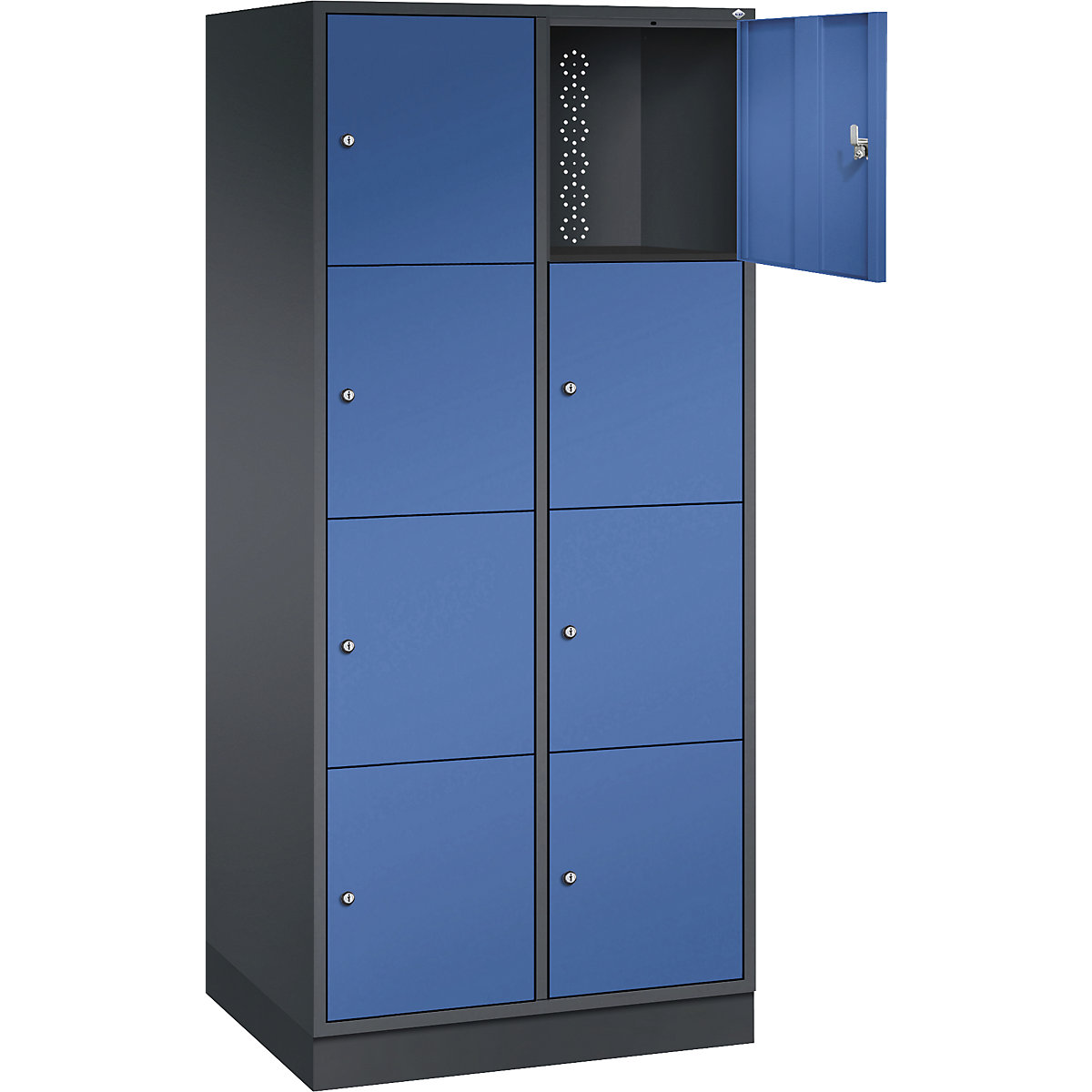 Dulap din oțel cu compartimente cu încuietoare INTRO, înălțime compartiment 435 mm – C+P (Imagine produs 21)